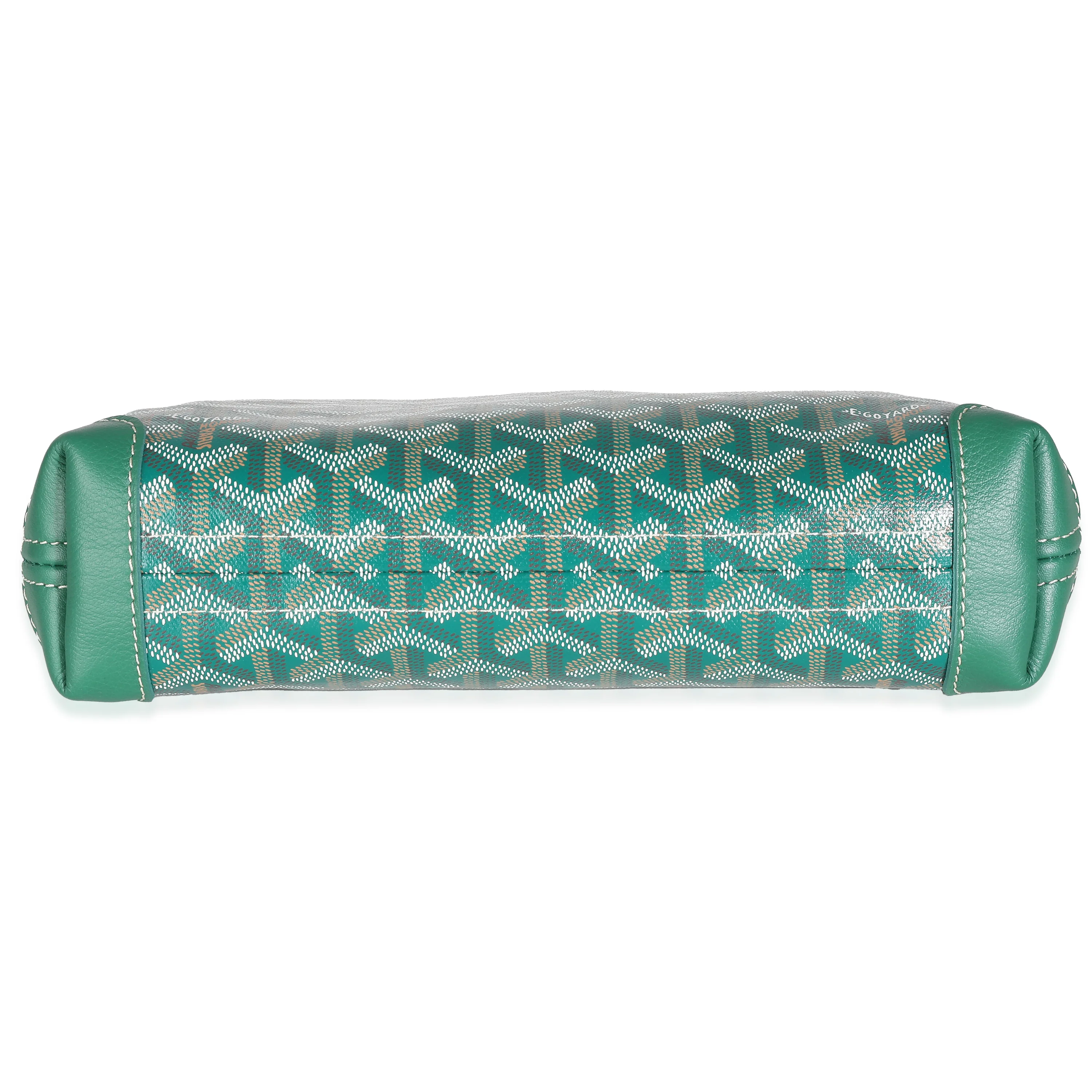 Green Goyardine Canvas Conti Pouch - Image 7