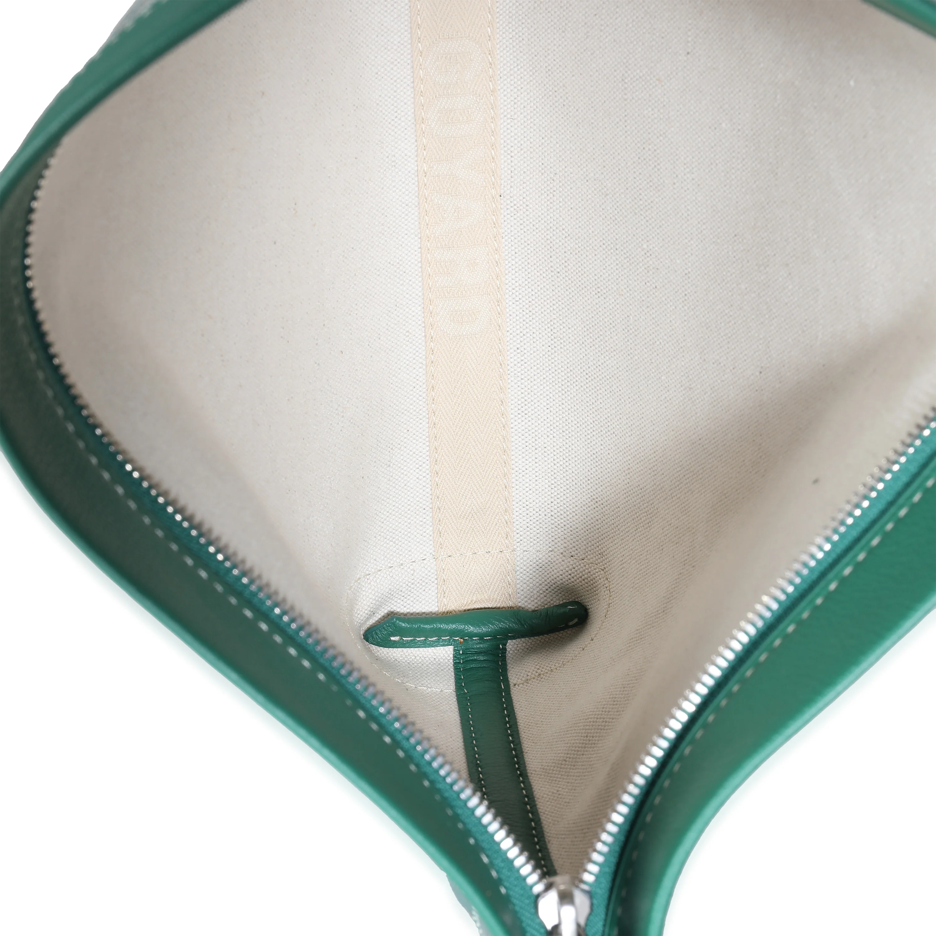 Green Goyardine Canvas Conti Pouch - Image 8