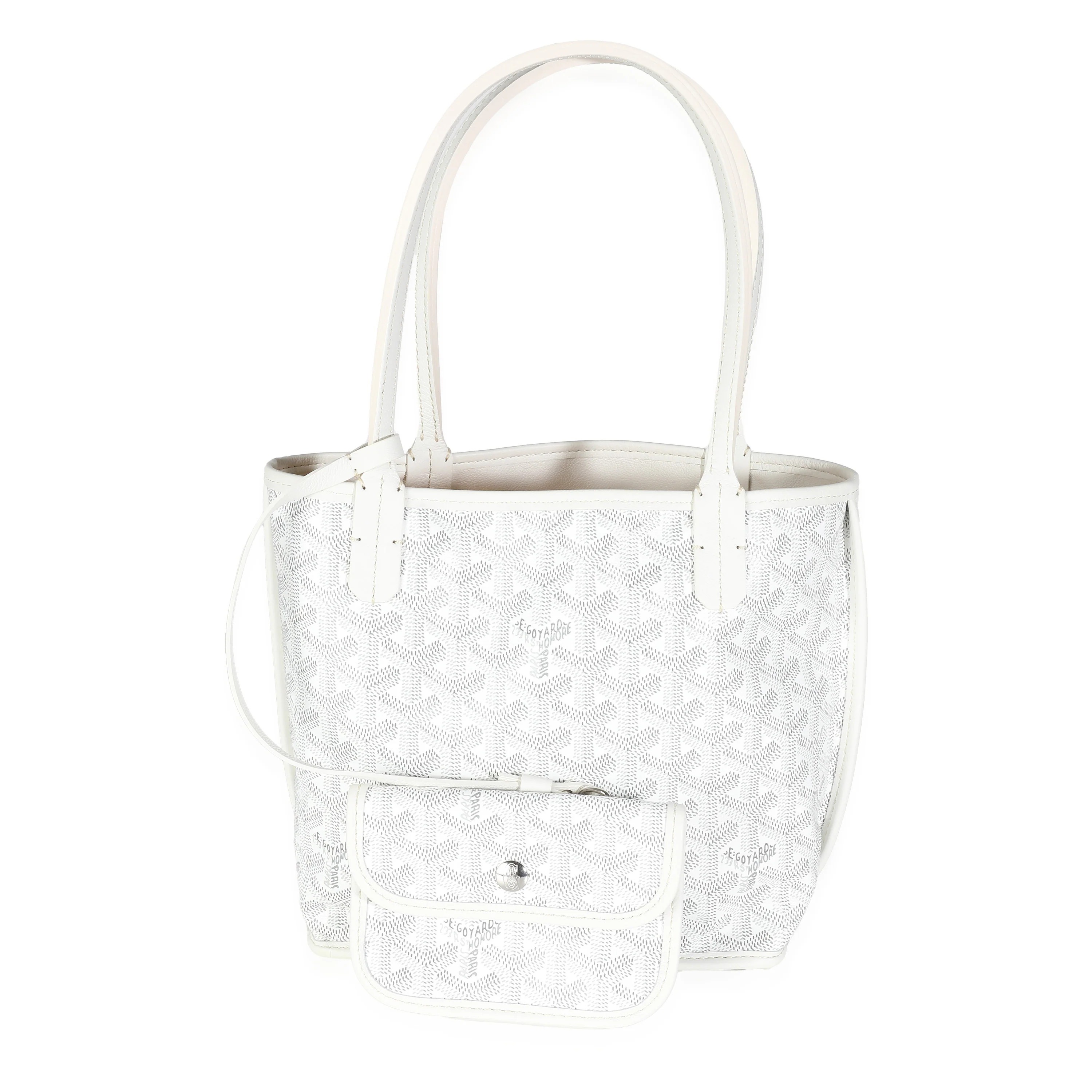 White Goyardine Canvas Mini Anjou