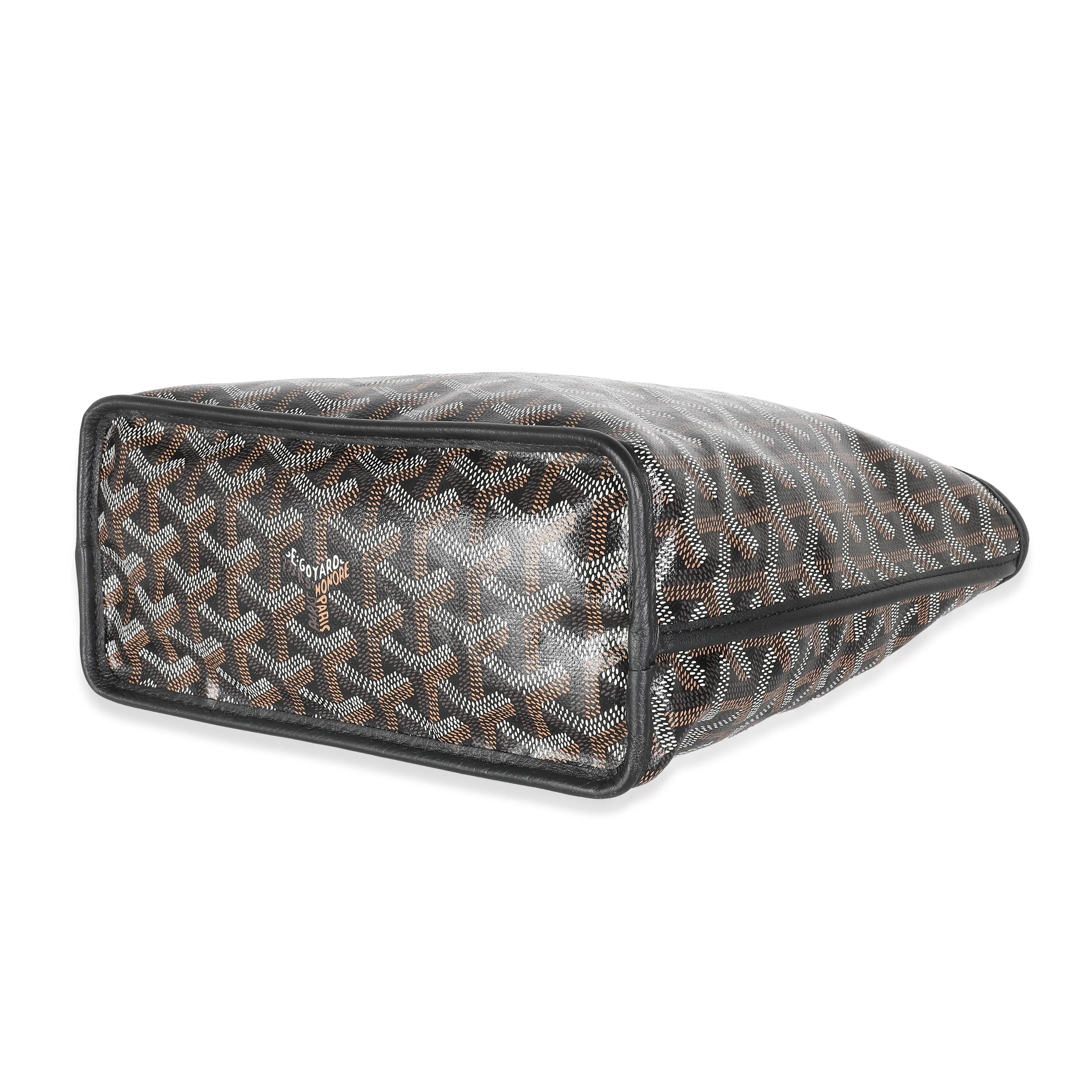 Black Goyardine Canvas Mini Anjou - Image 7