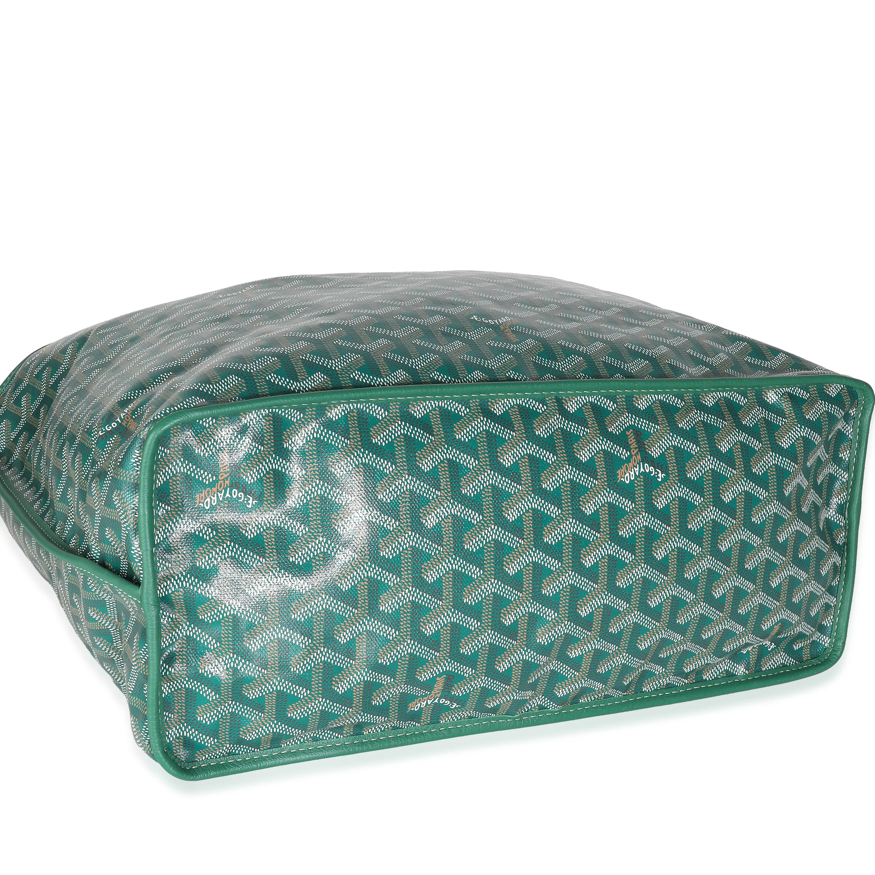 Green Goyardine Canvas Anjou PM - Image 7