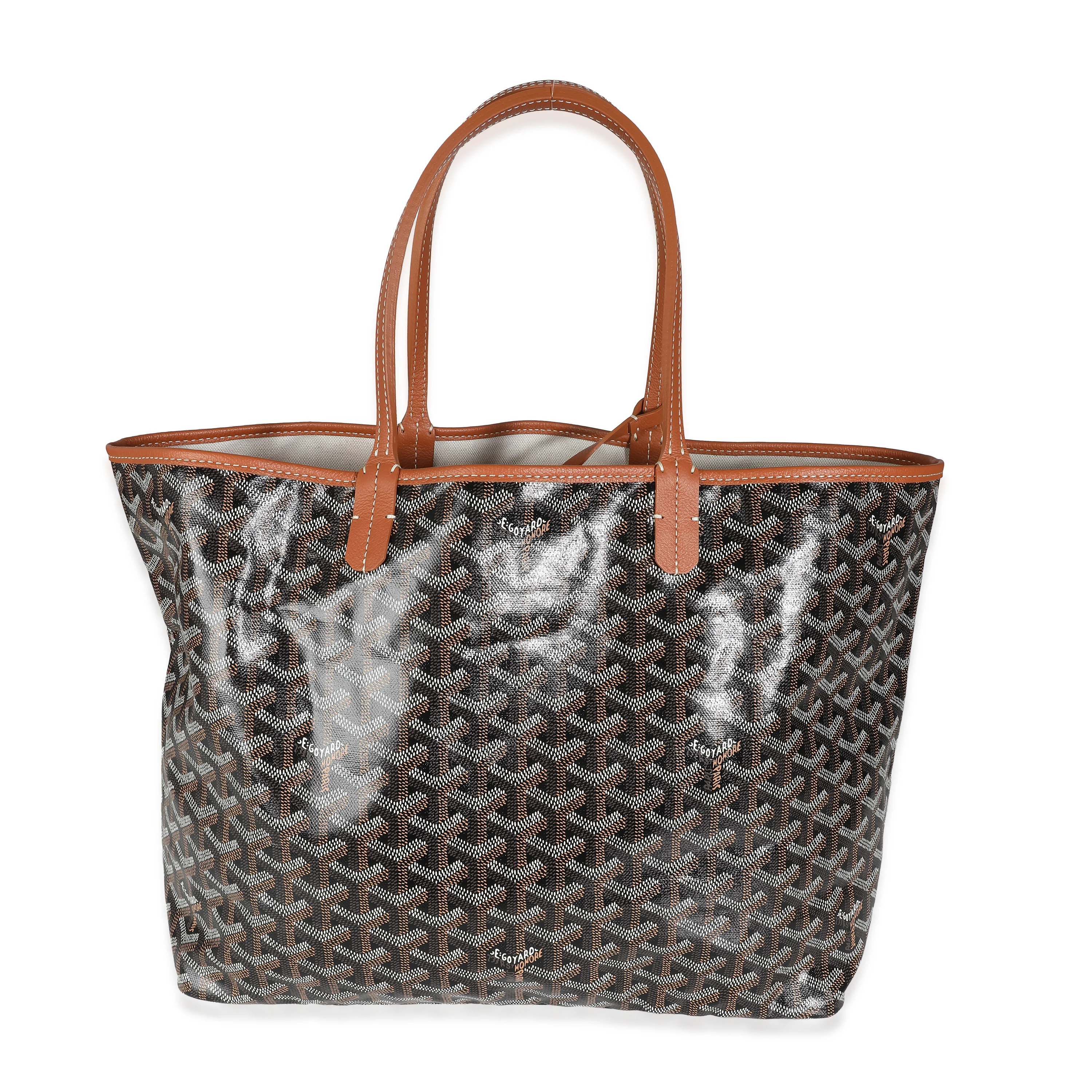 Black Tan Goyardine Canvas Saint Louis PM - Image 4