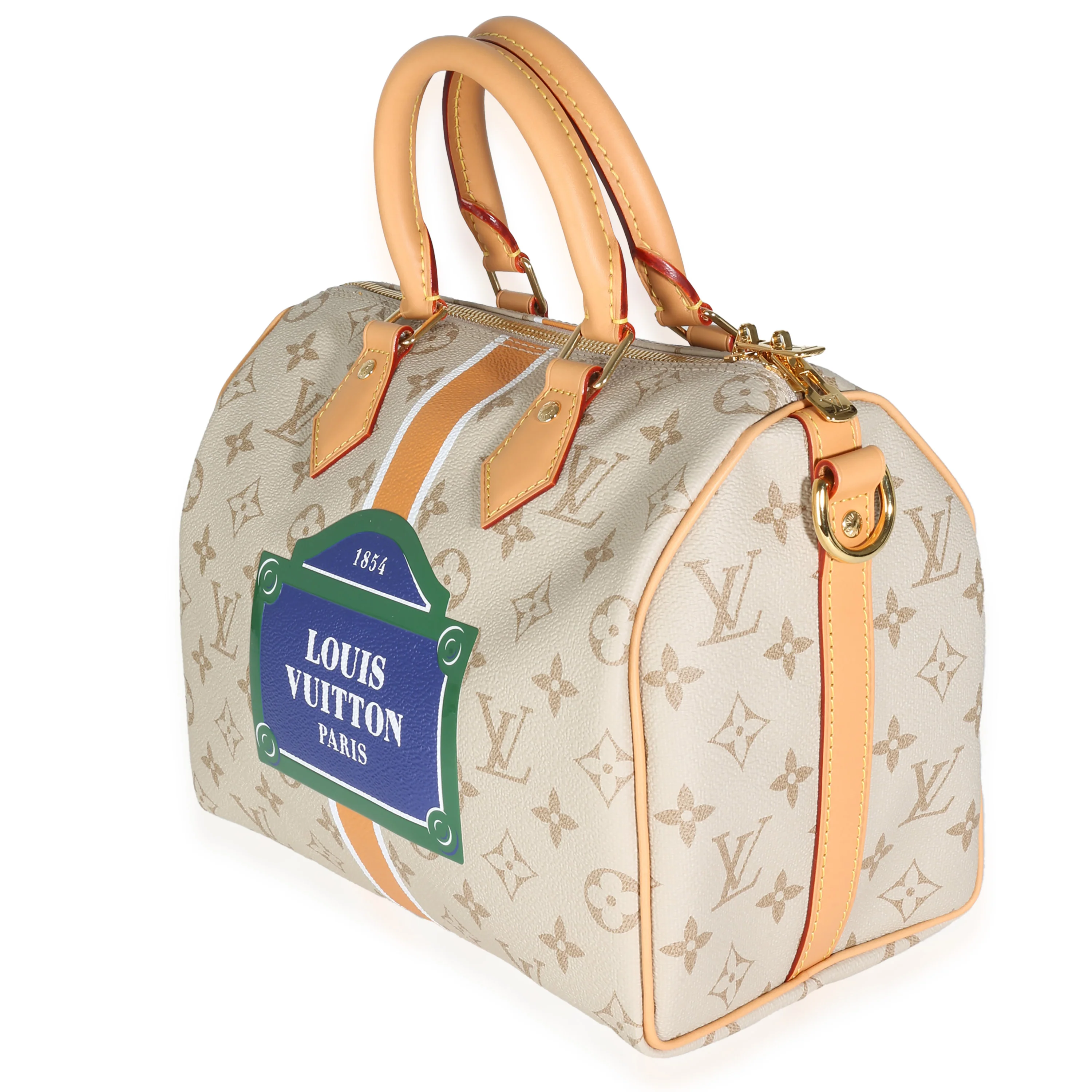 Beige Ocher Monopaname Canvas Speedy Bandouliere 25 - Image 2