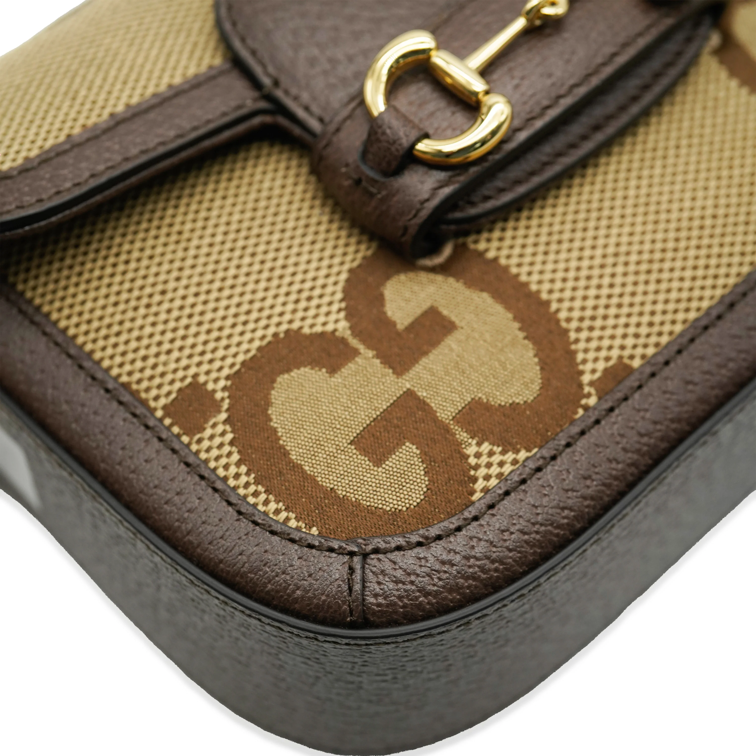Beige Jumbo GG Canvas Mini Horsebit 1955 - Image 6