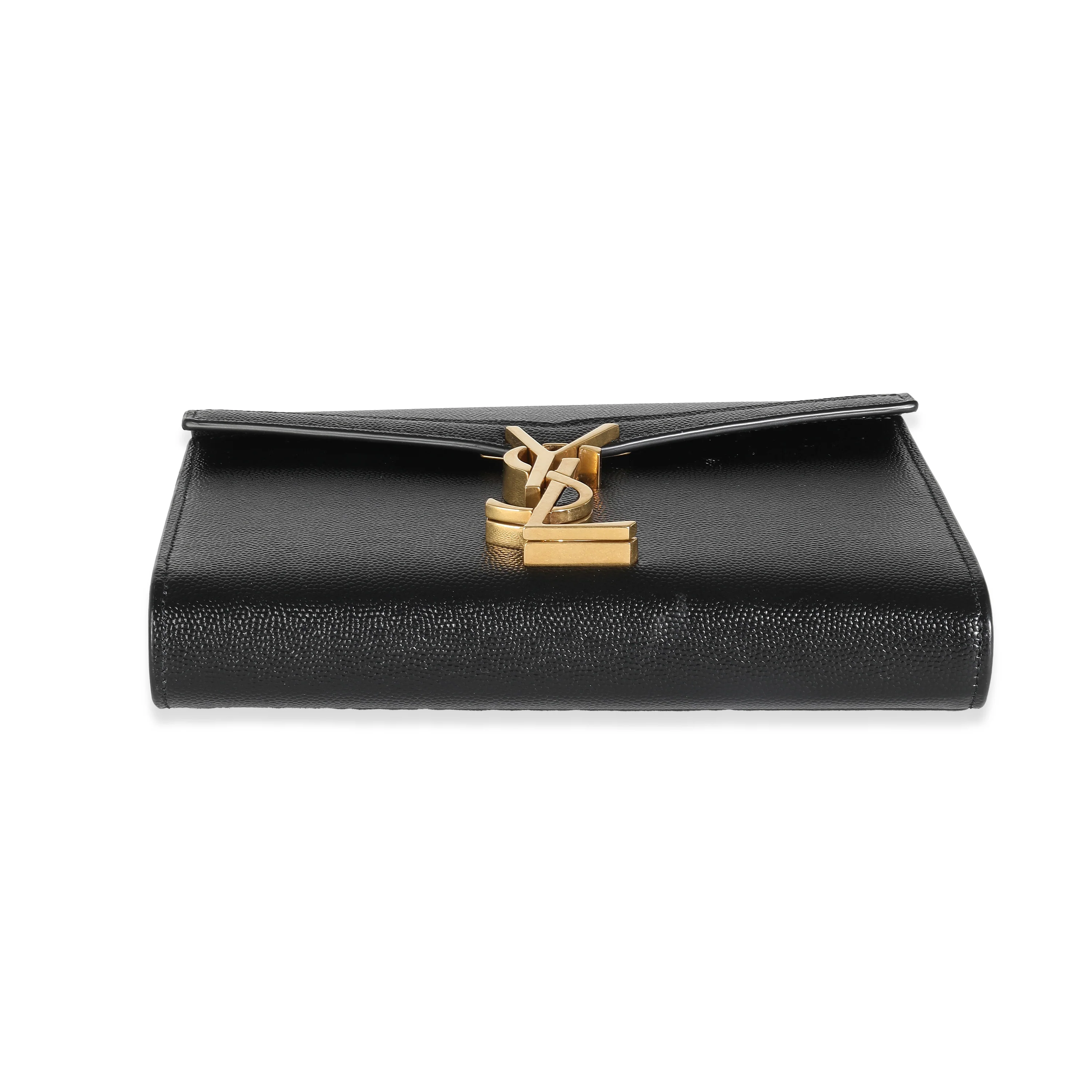 Black Grain De Poudre Monogram Cassandra Wallet On Chain - Image 5