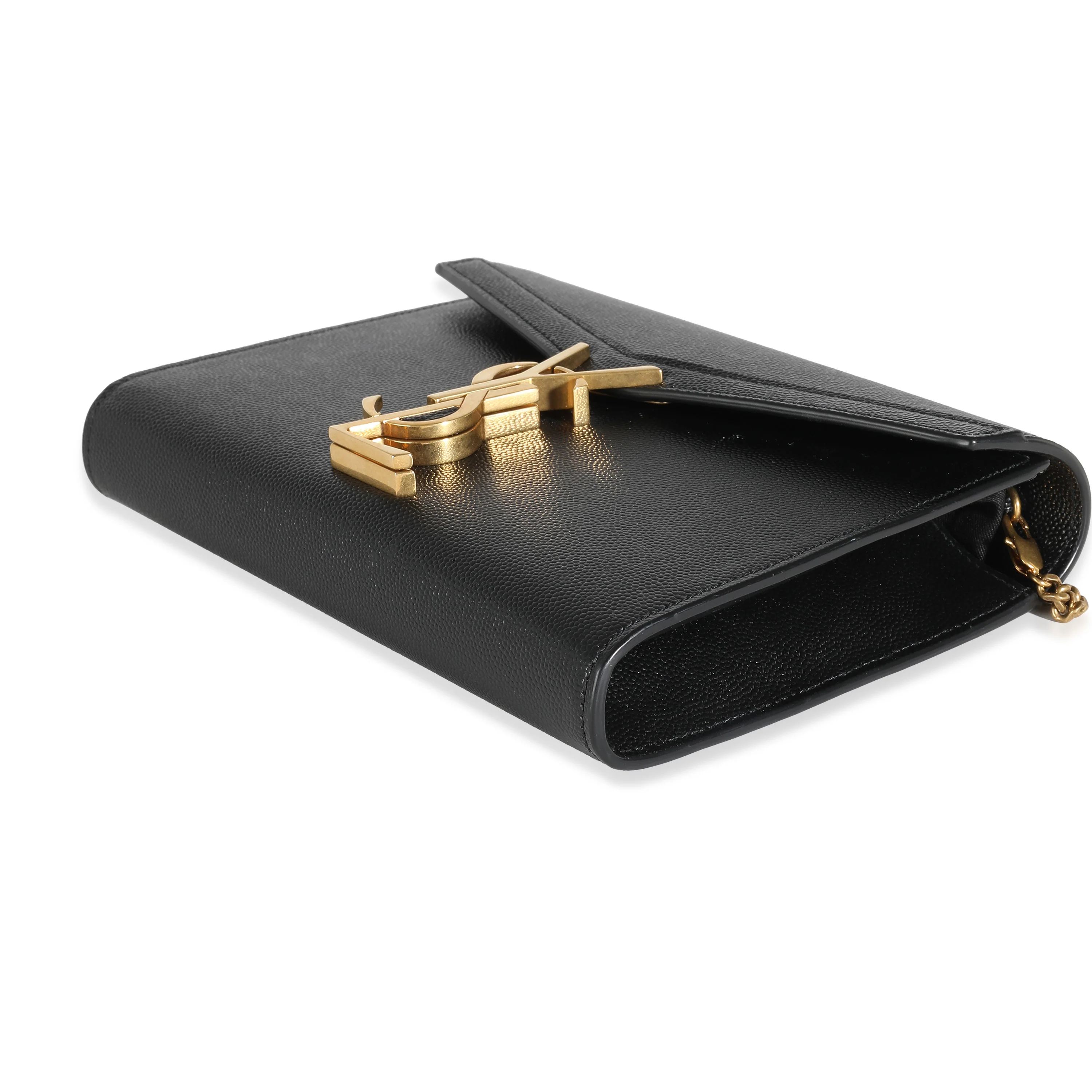 Black Grain De Poudre Monogram Cassandra Wallet On Chain - Image 7
