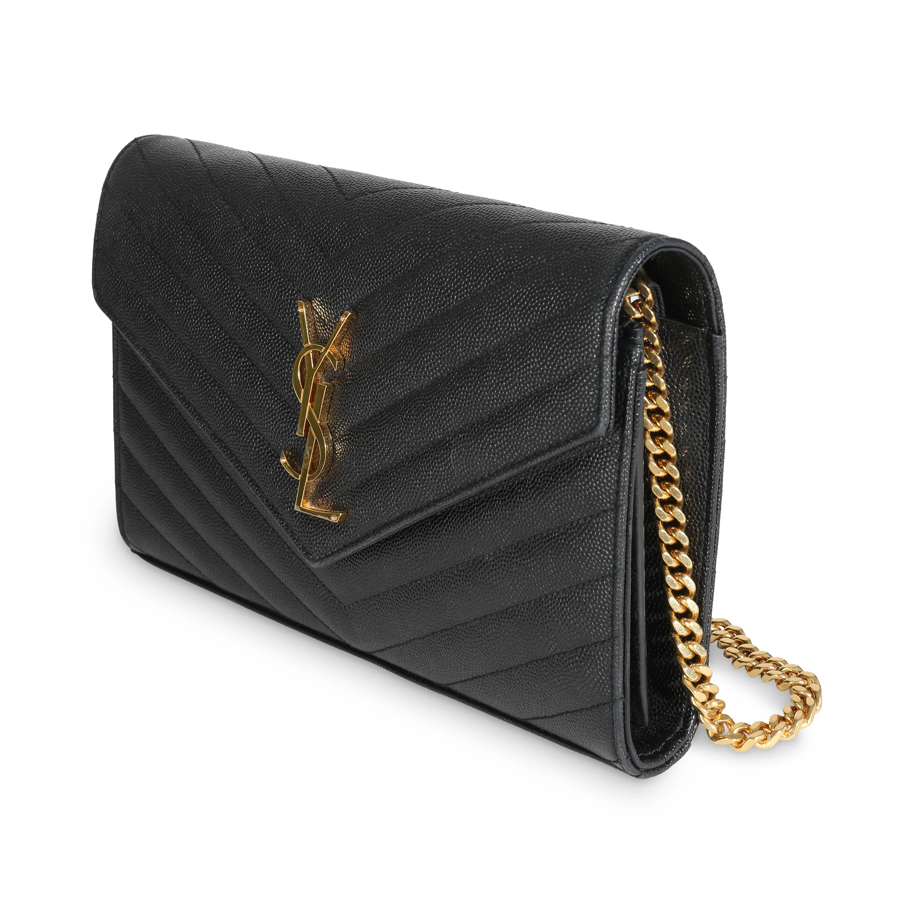 Black Grain De Poudre Cassandre Chain Wallet - Image 2