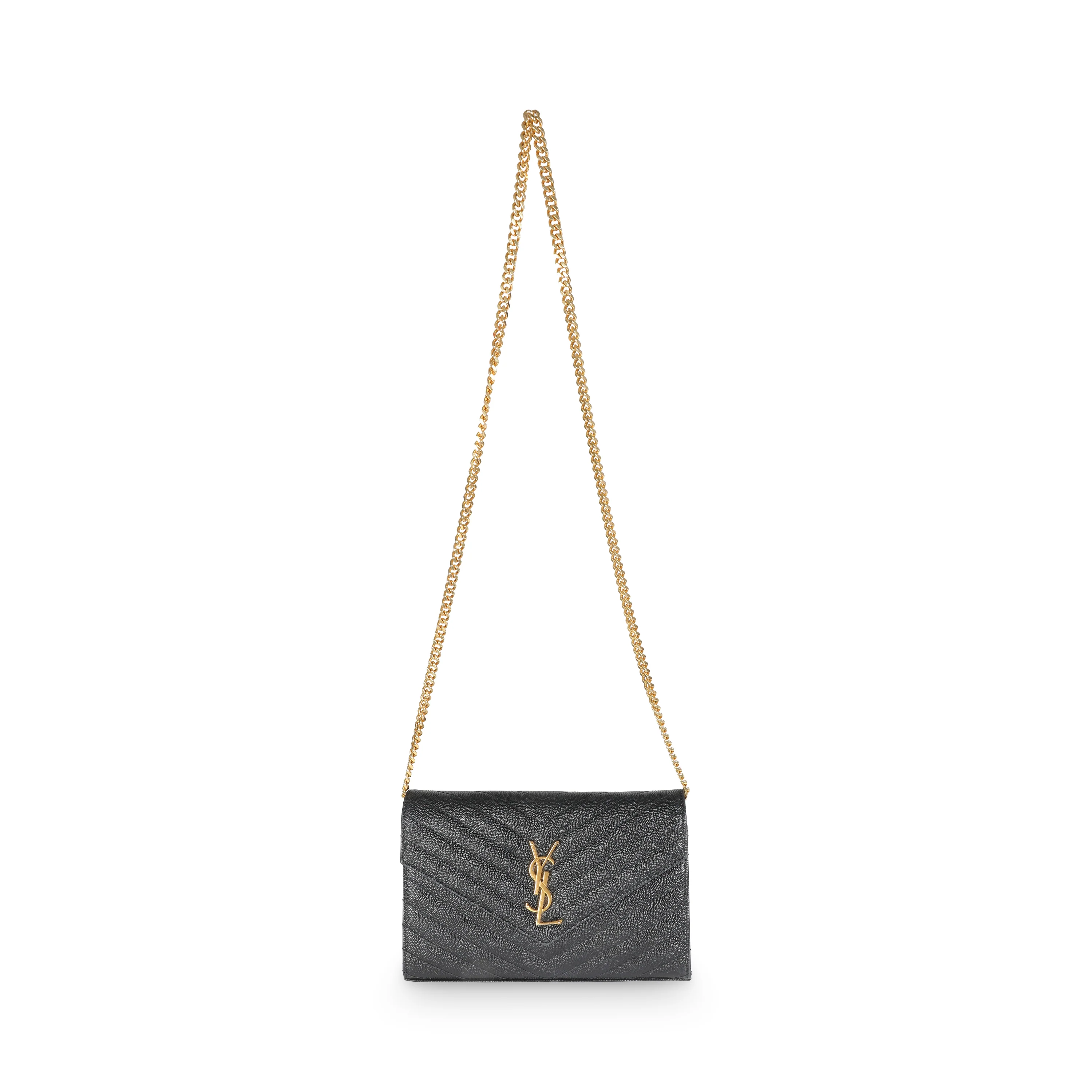 Black Grain De Poudre Cassandre Chain Wallet - Image 5