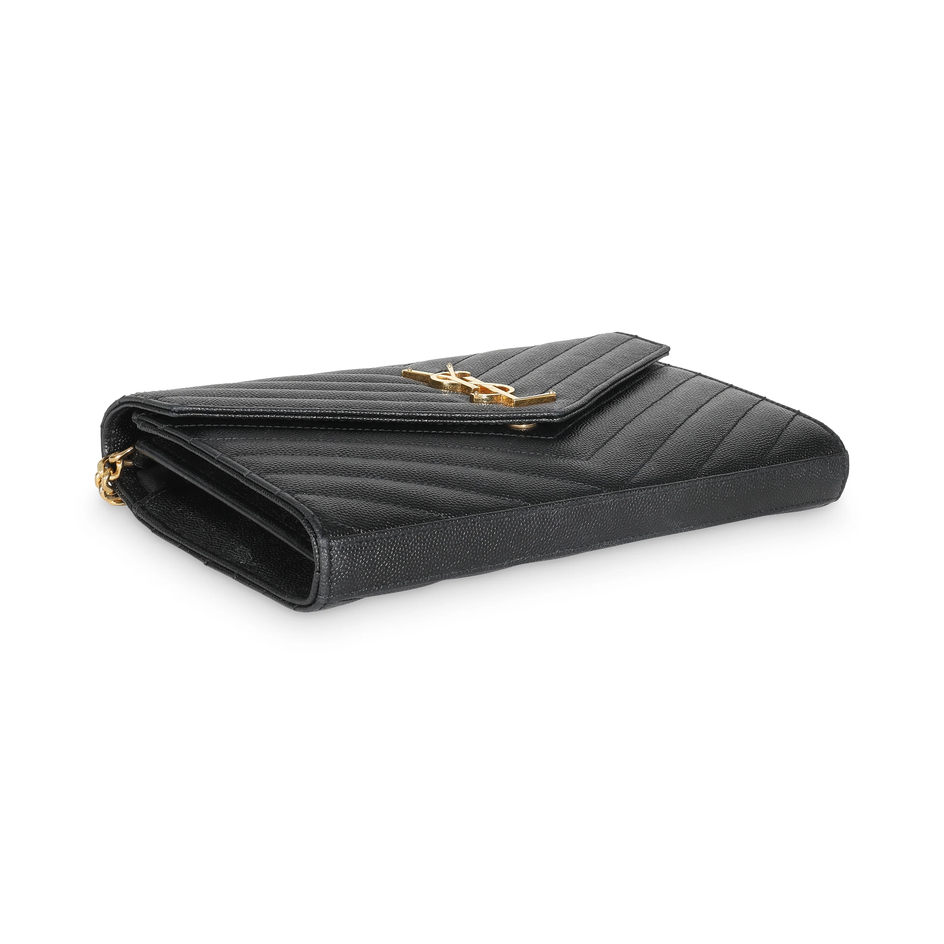 Black Grain De Poudre Cassandre Chain Wallet - Image 6