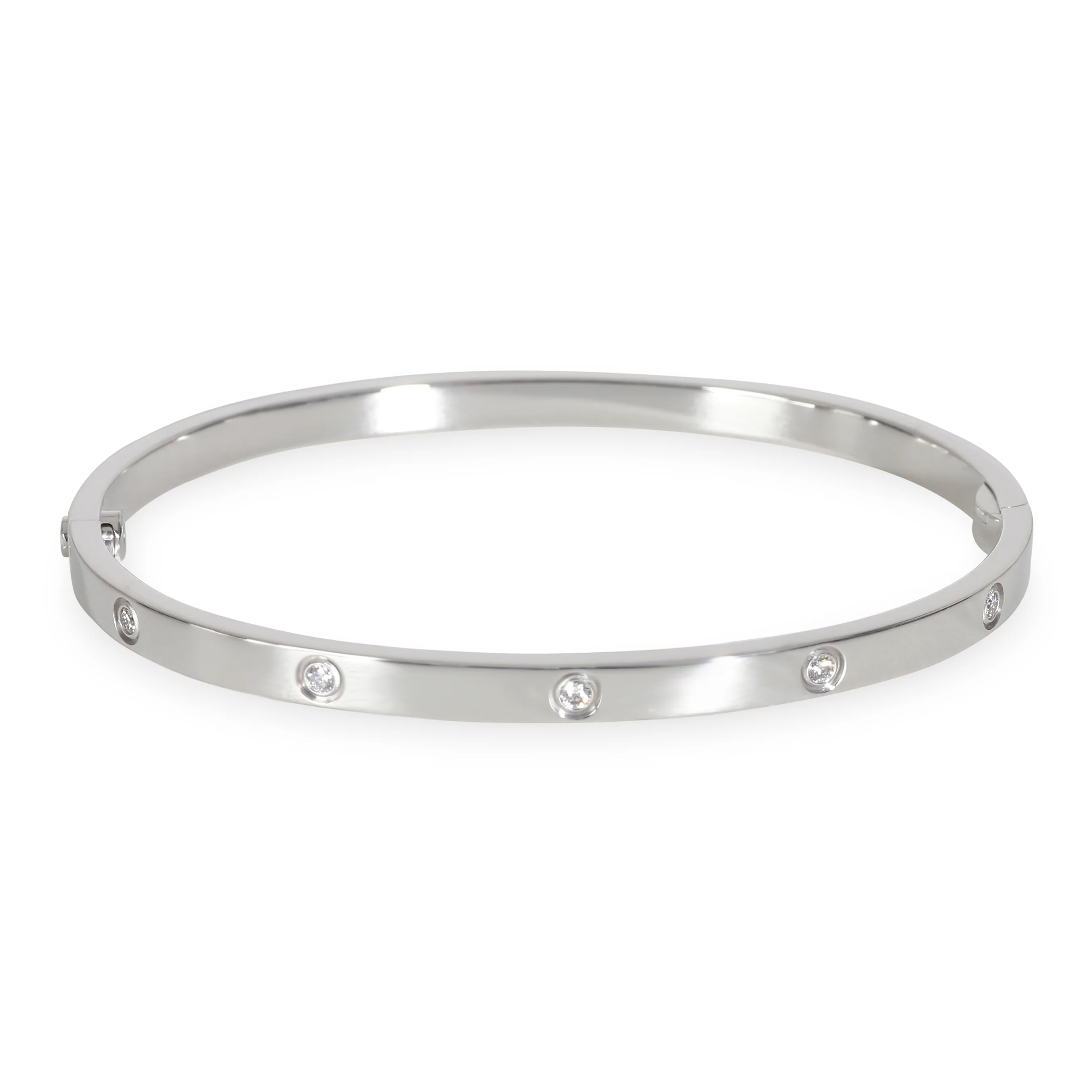 Love Bracelet, Small Model, 10 Diamonds (White Gold) - Image 3