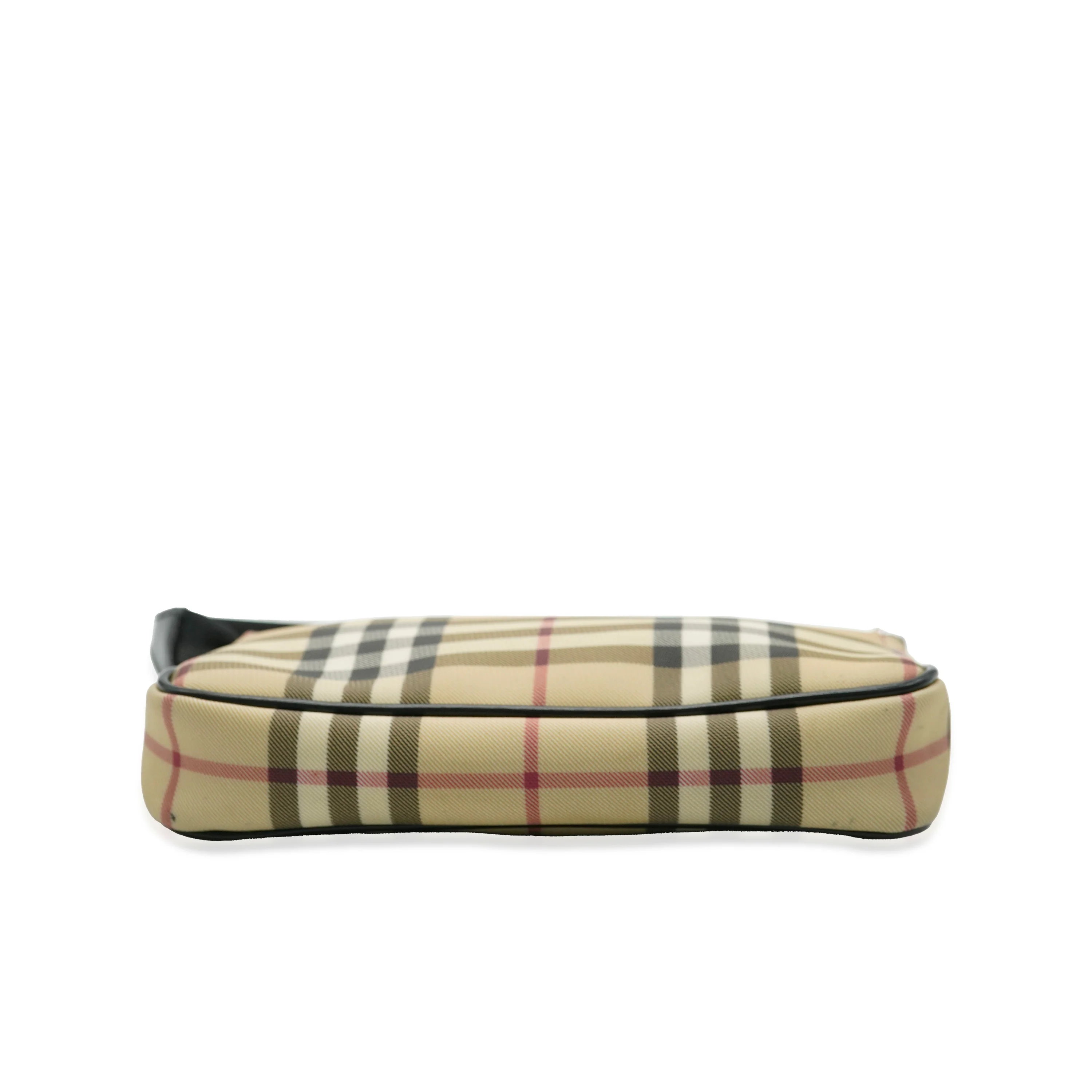 Beige House Check Canvas Pochette - Image 5