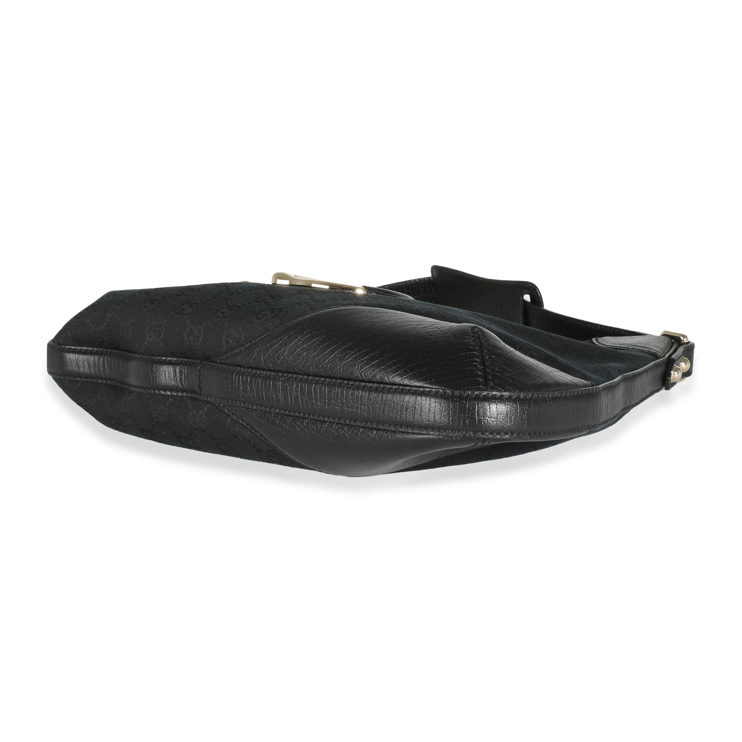Black GG Canvas Web Hasler Hobo - Image 6