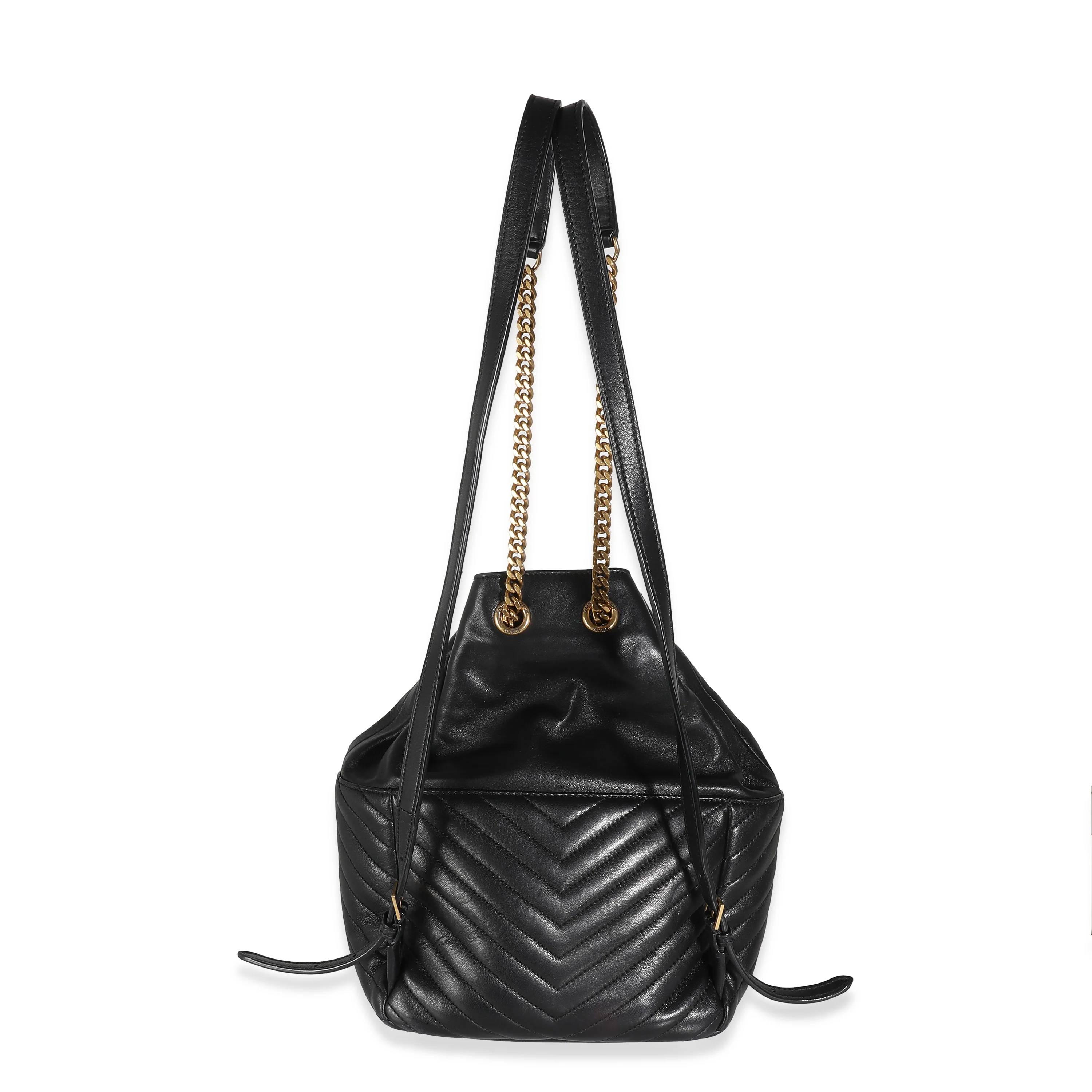 Black Matelasse Lambskin Joe Backpack - Image 4