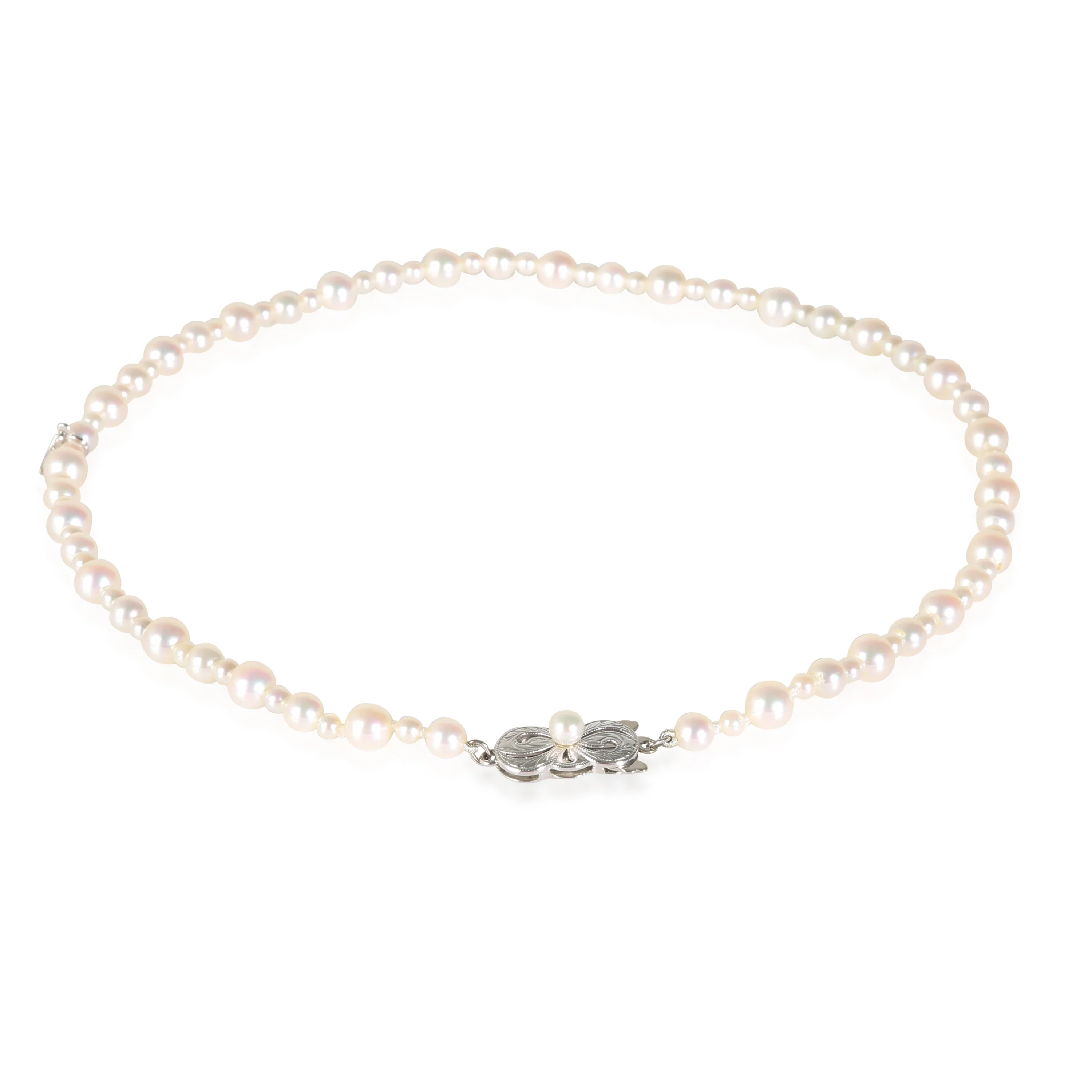 Akoya Pearl Necklace in 18K White Gold - Image 4