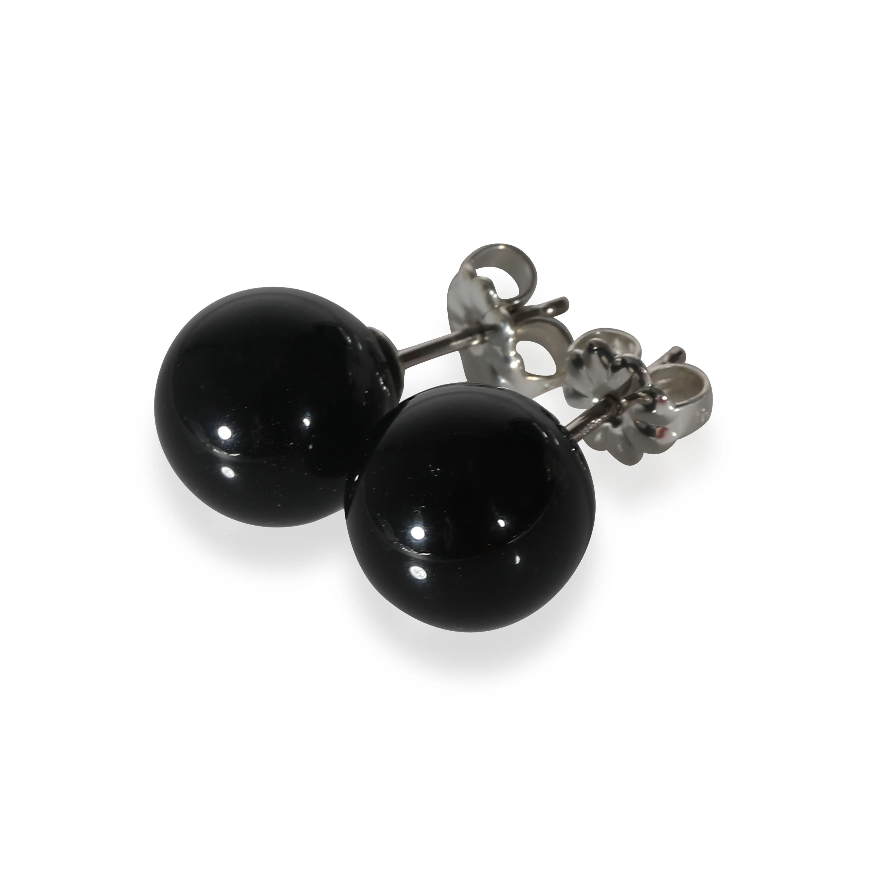 Onyx Earrings in Sterling Silver - Image 2