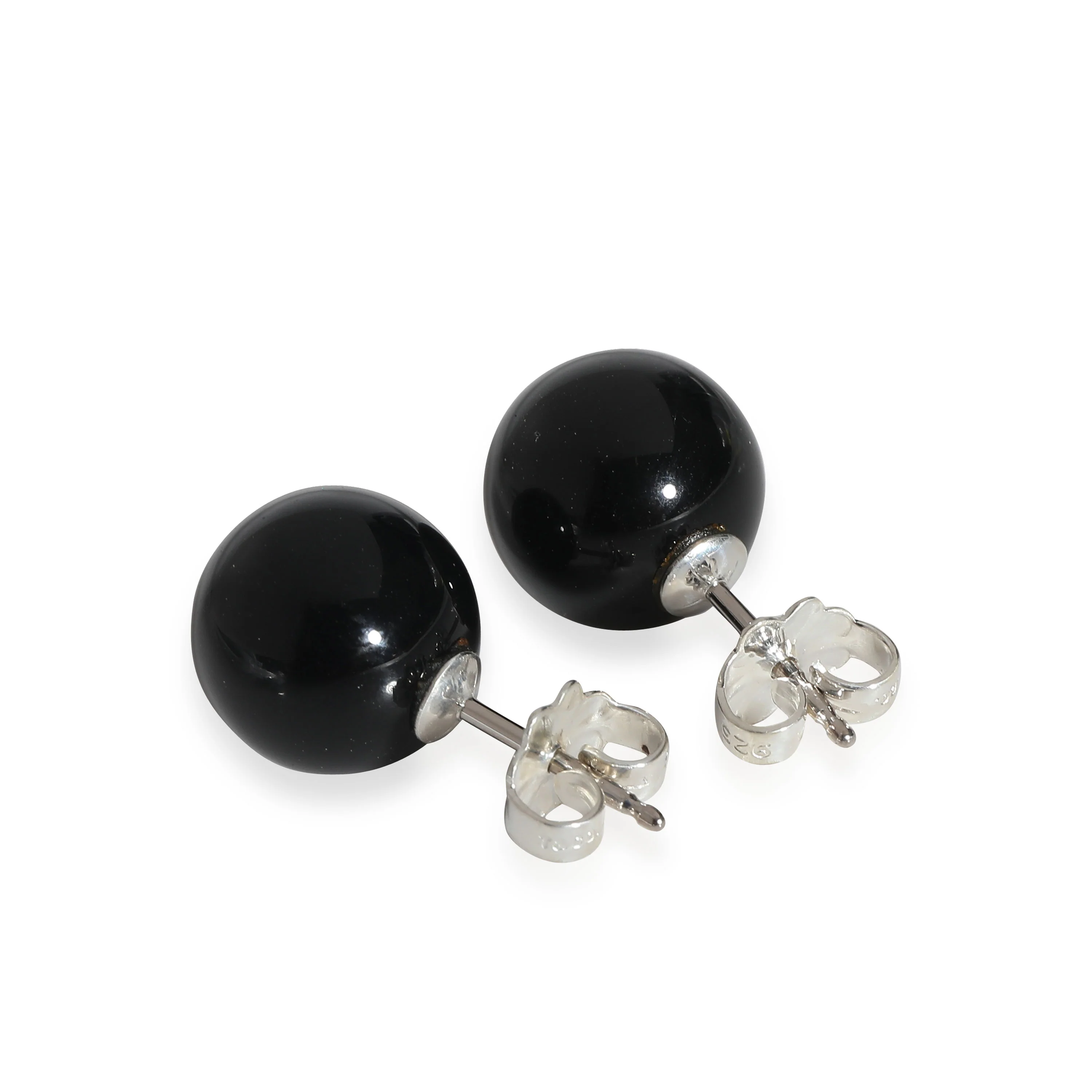Onyx Earrings in Sterling Silver - Image 4