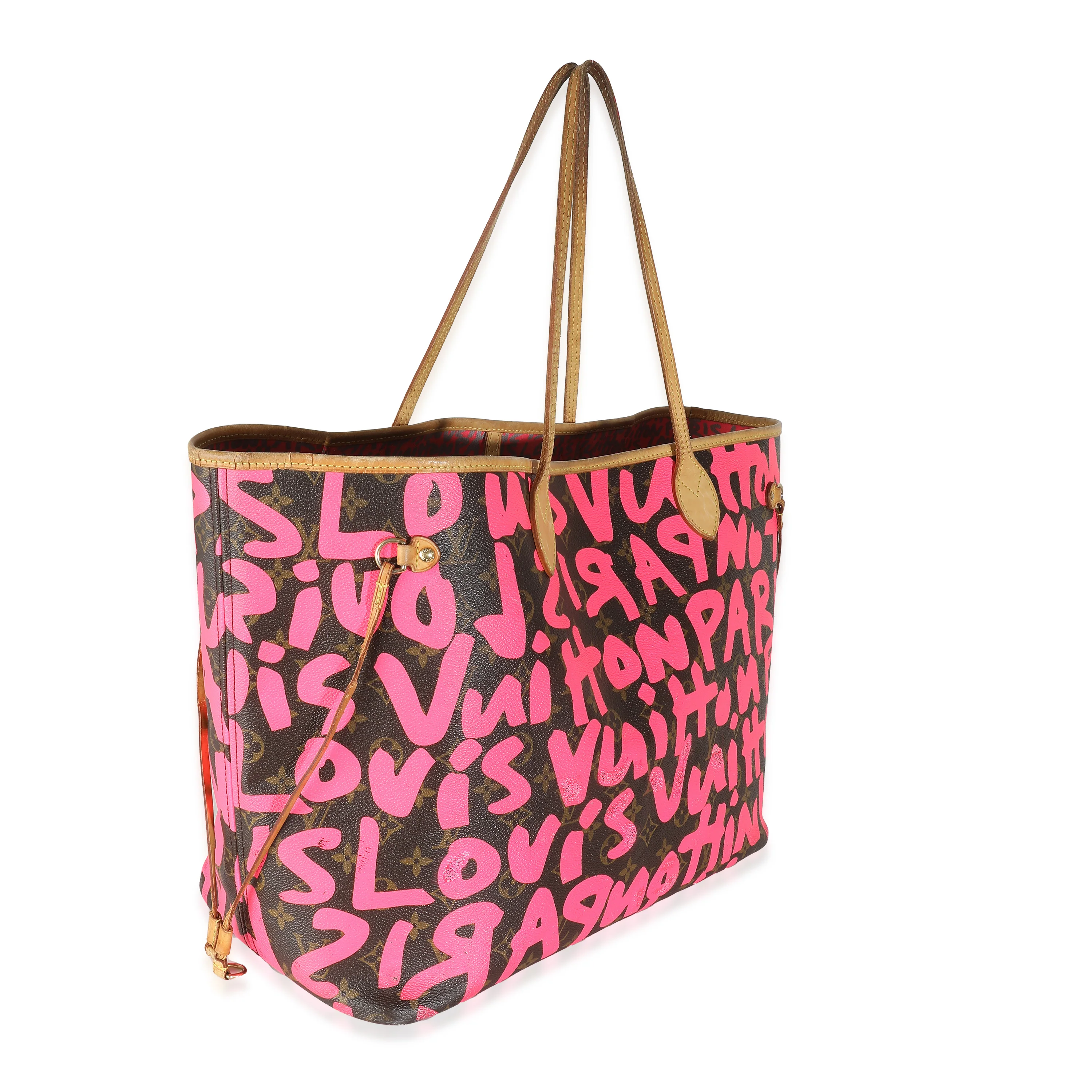 Fuchsia Graffiti Monogram Canvas Neverfull GM - Image 3