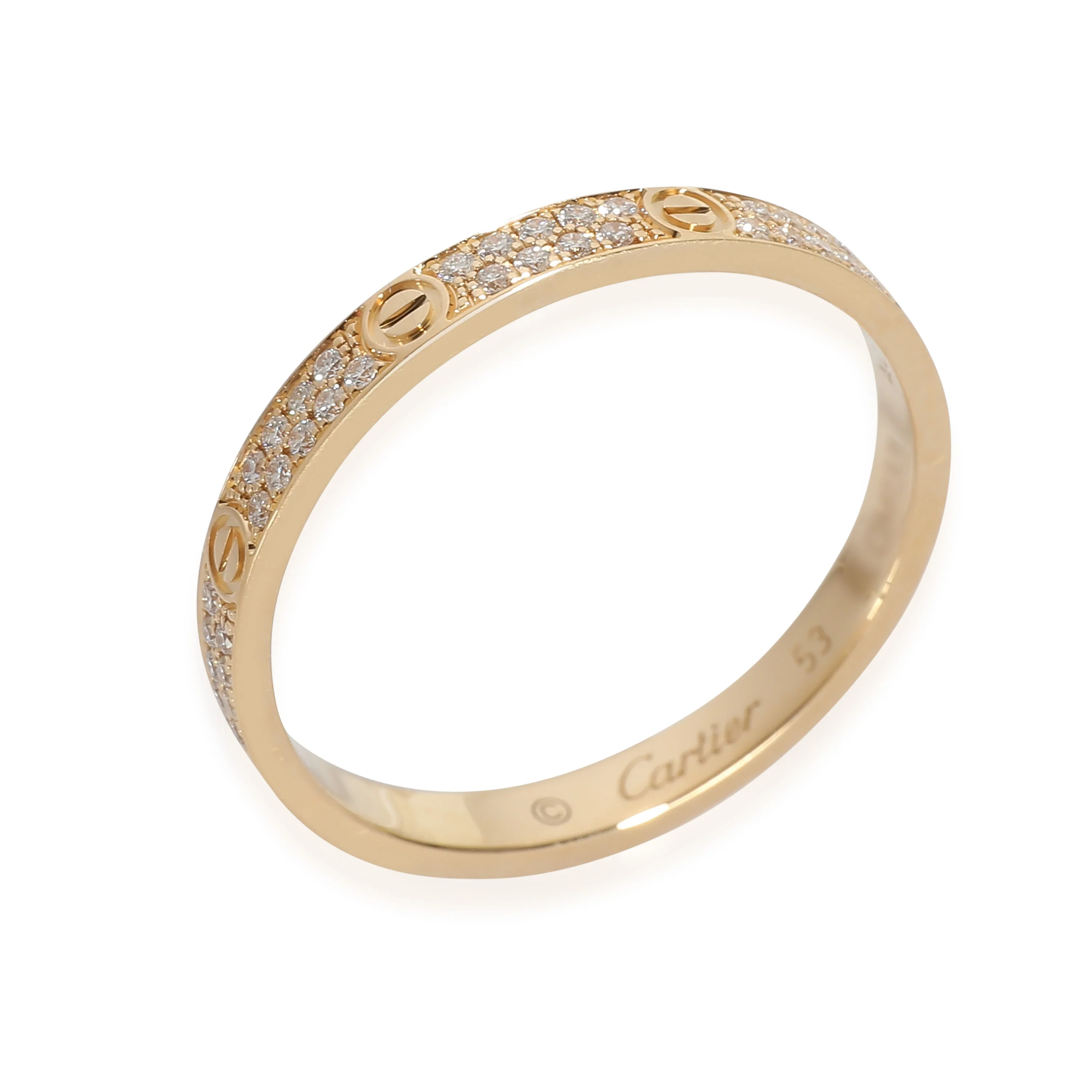 Yellow Gold Mini Model Love Ring - Image 2
