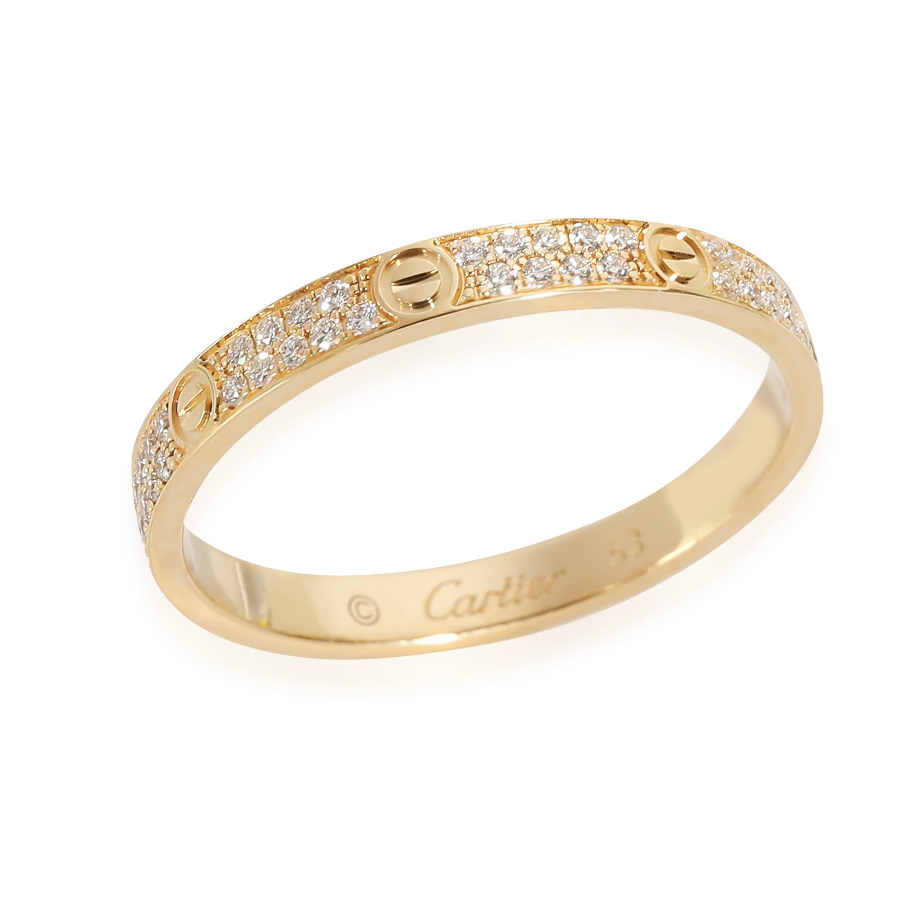 Yellow Gold Mini Model Love Ring - Image 4