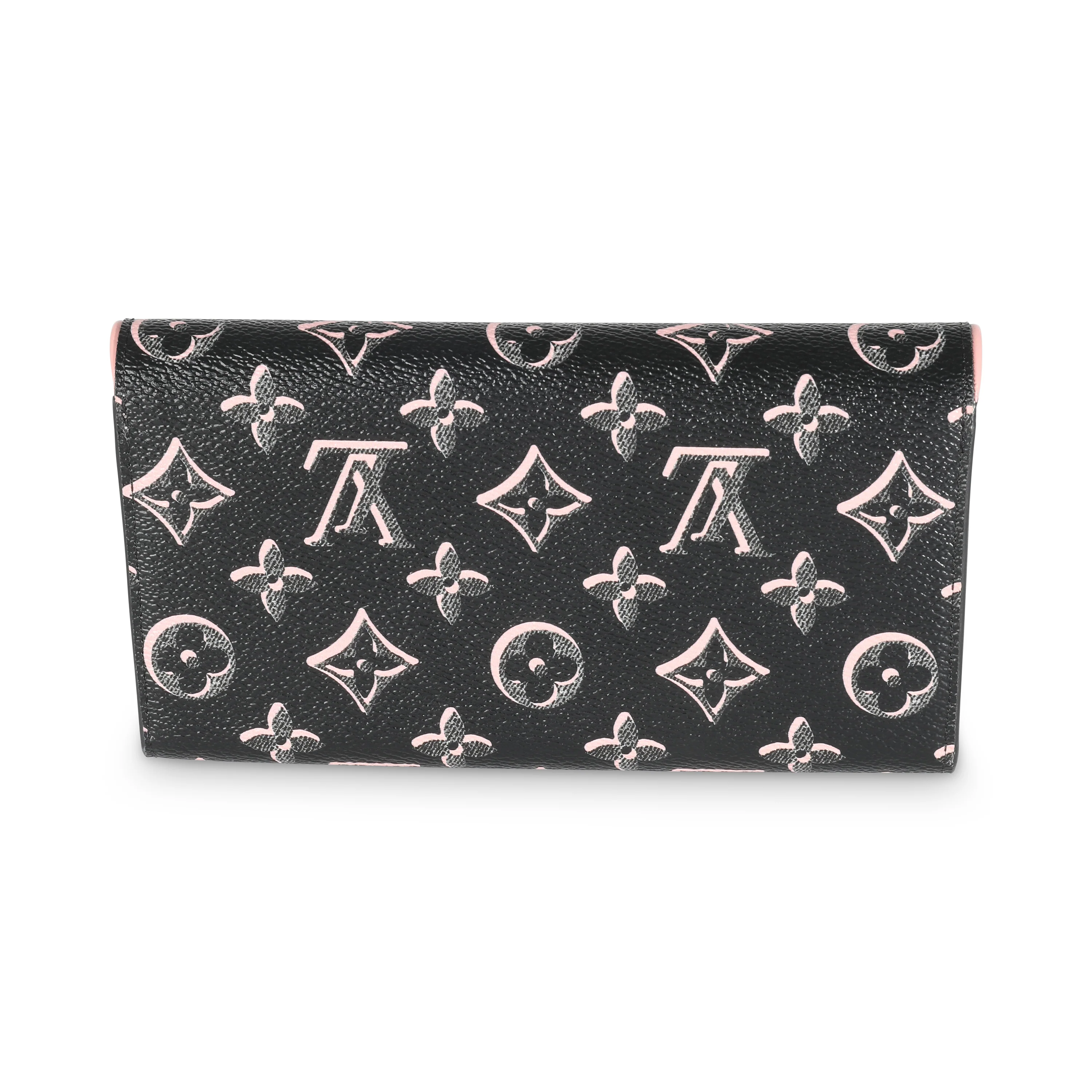 Black Monogram Fall For You Canvas Sarah Wallet - Image 4
