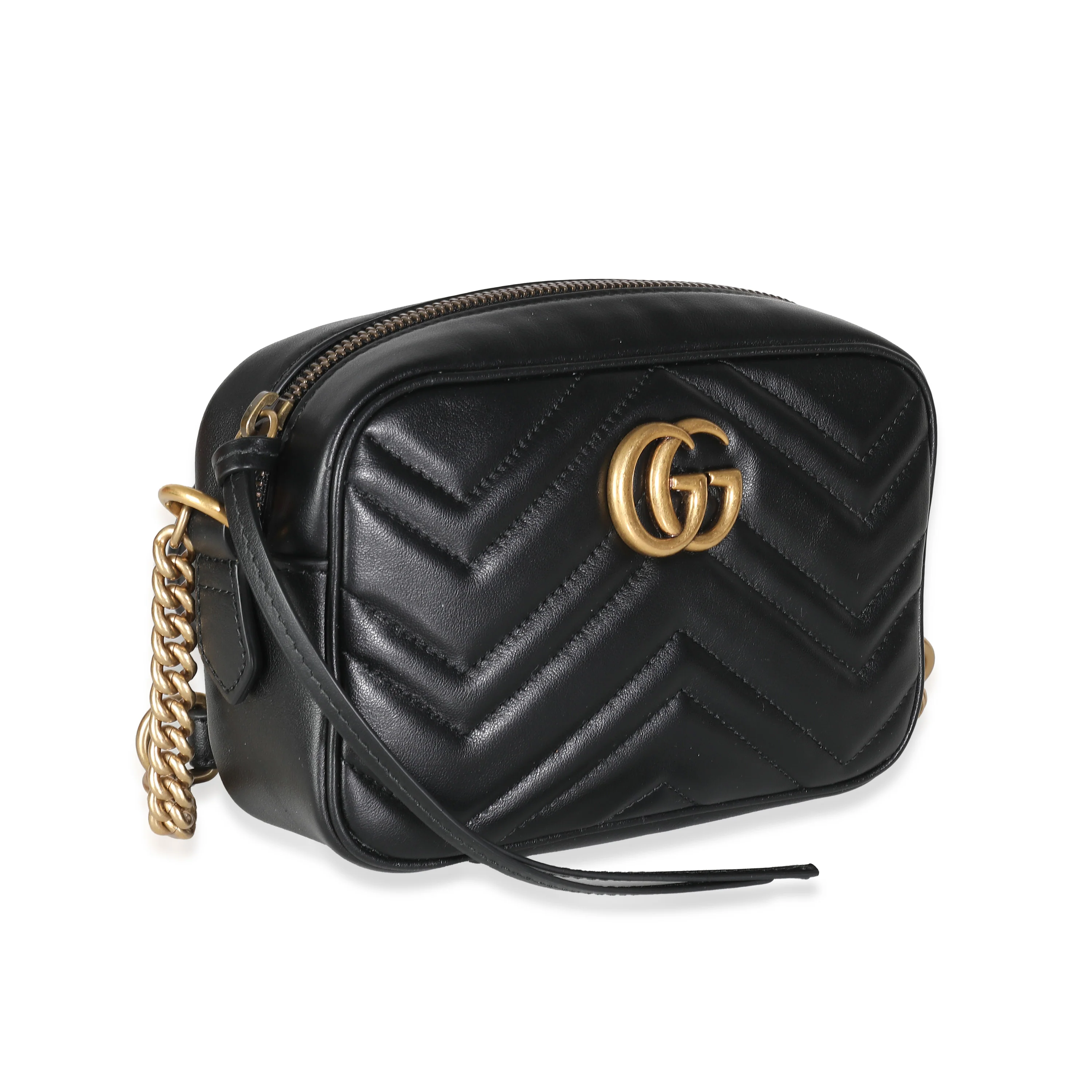 Black Matelasse Mini GG Marmont Camera Bag - Image 3