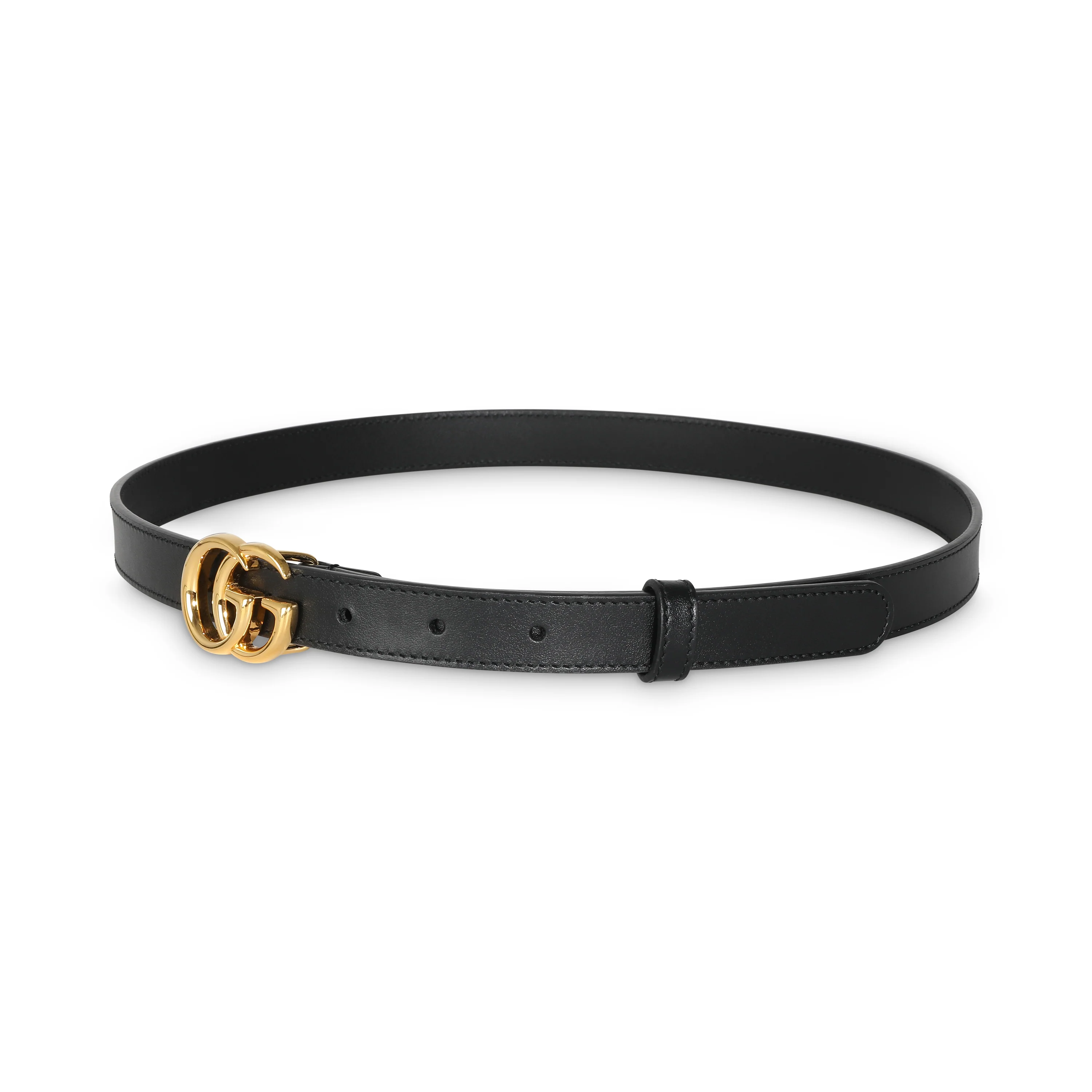 Black Leather Interlocking GG Belt 85/34 - Image 3