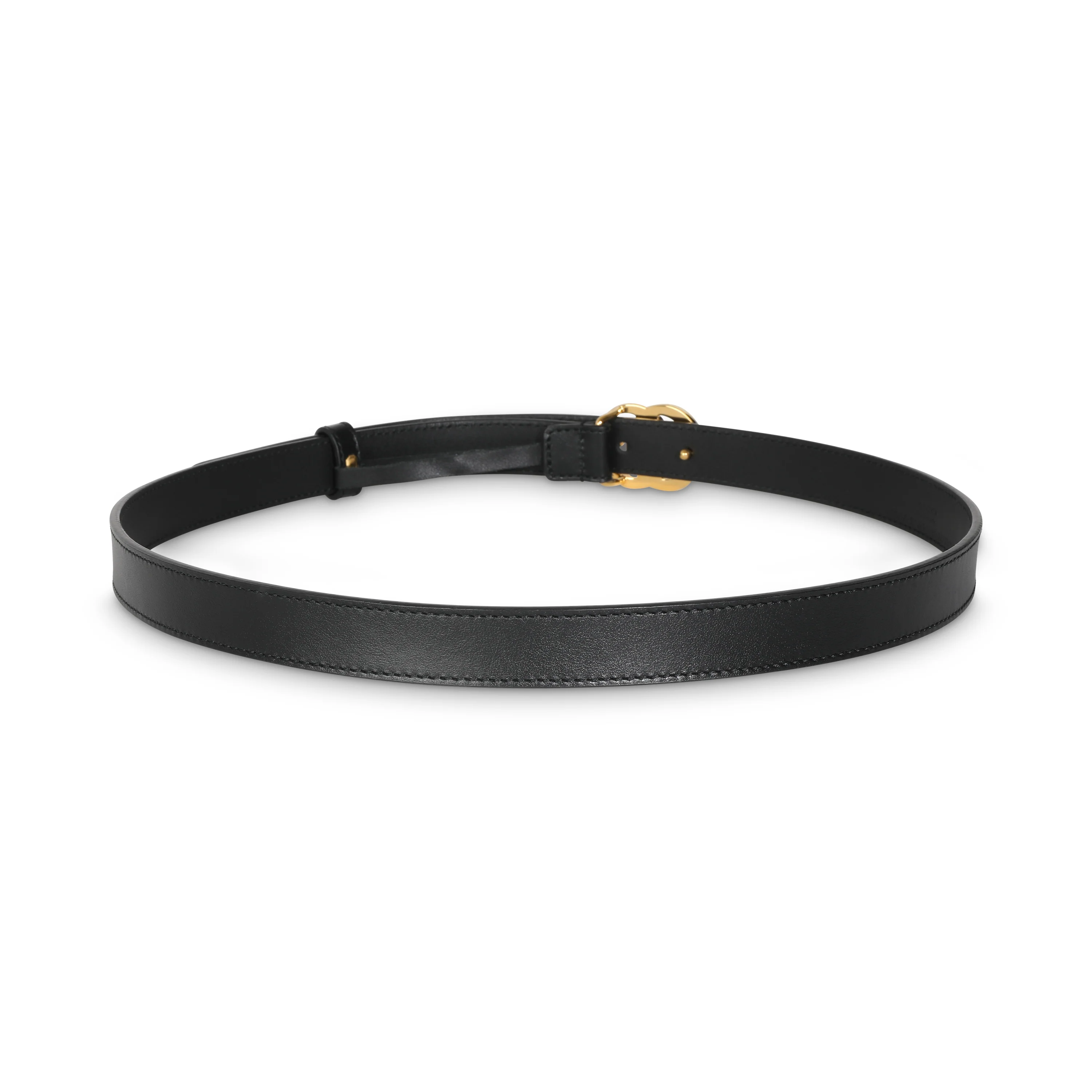 Black Leather Interlocking GG Belt 85/34 - Image 4