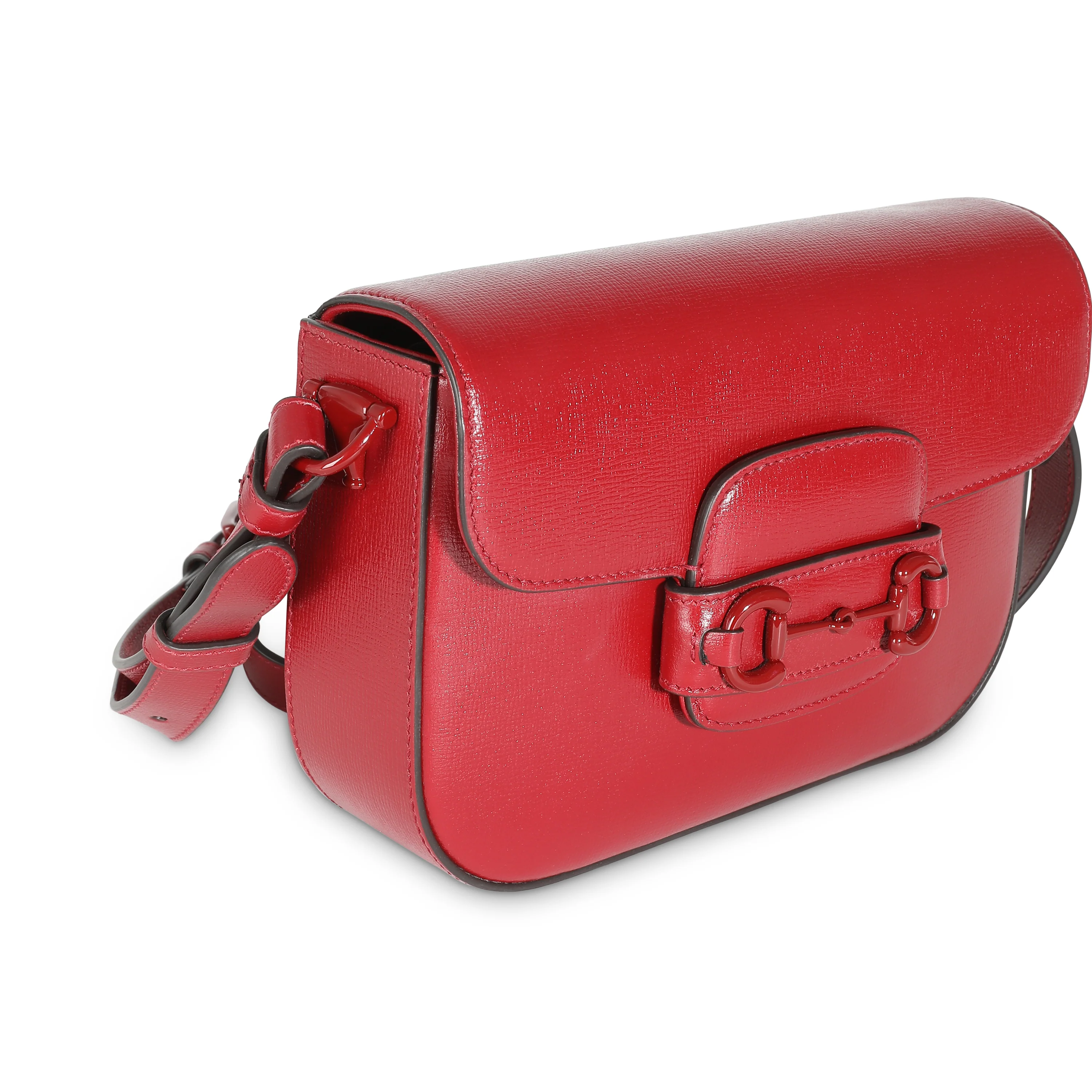 New Cherry Red Calfskin Mini Horsebit 1955 Bag - Image 3