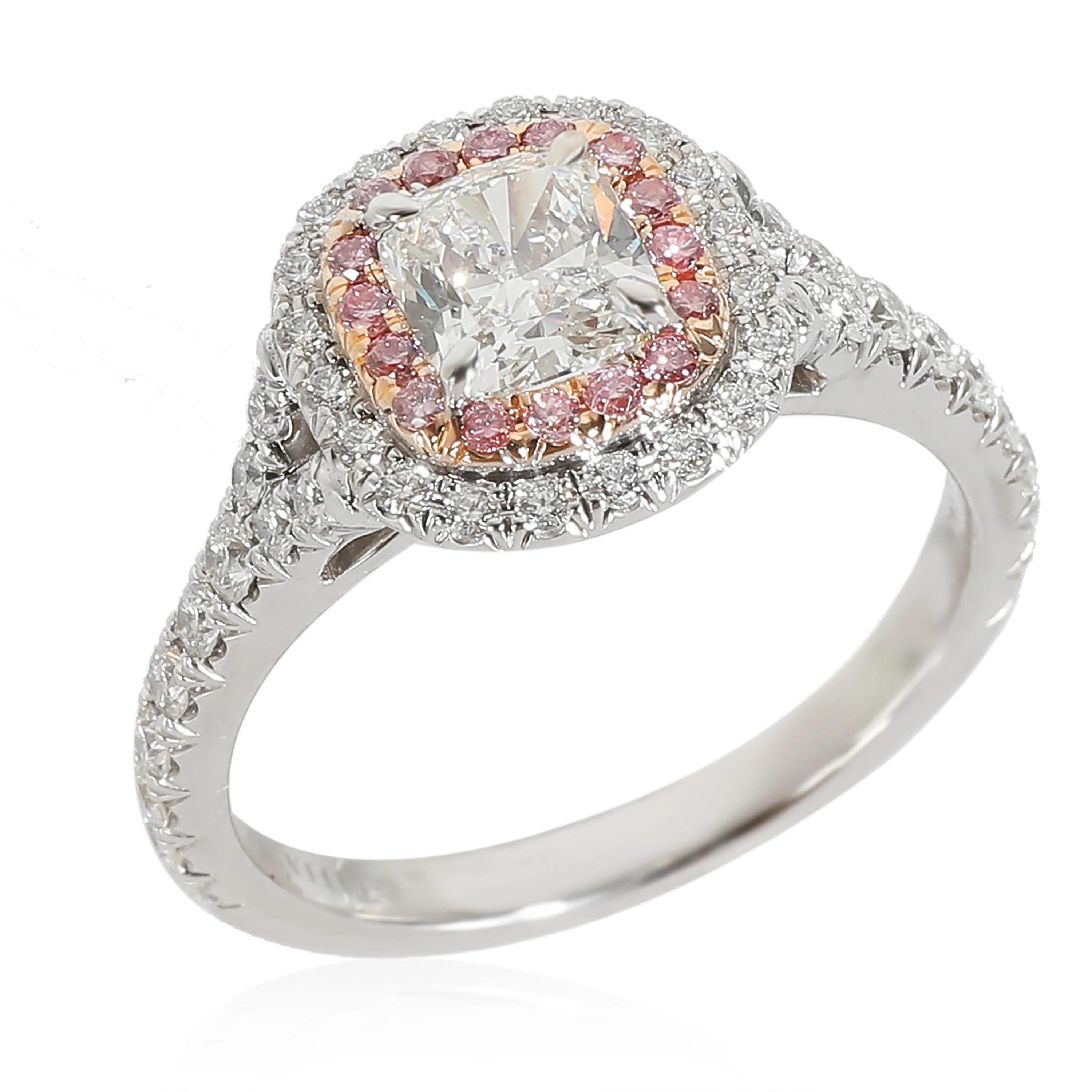 Soleste Engagement Ring in 18k Pink Gold/Platinum F IF 0.86 CTW - Image 3