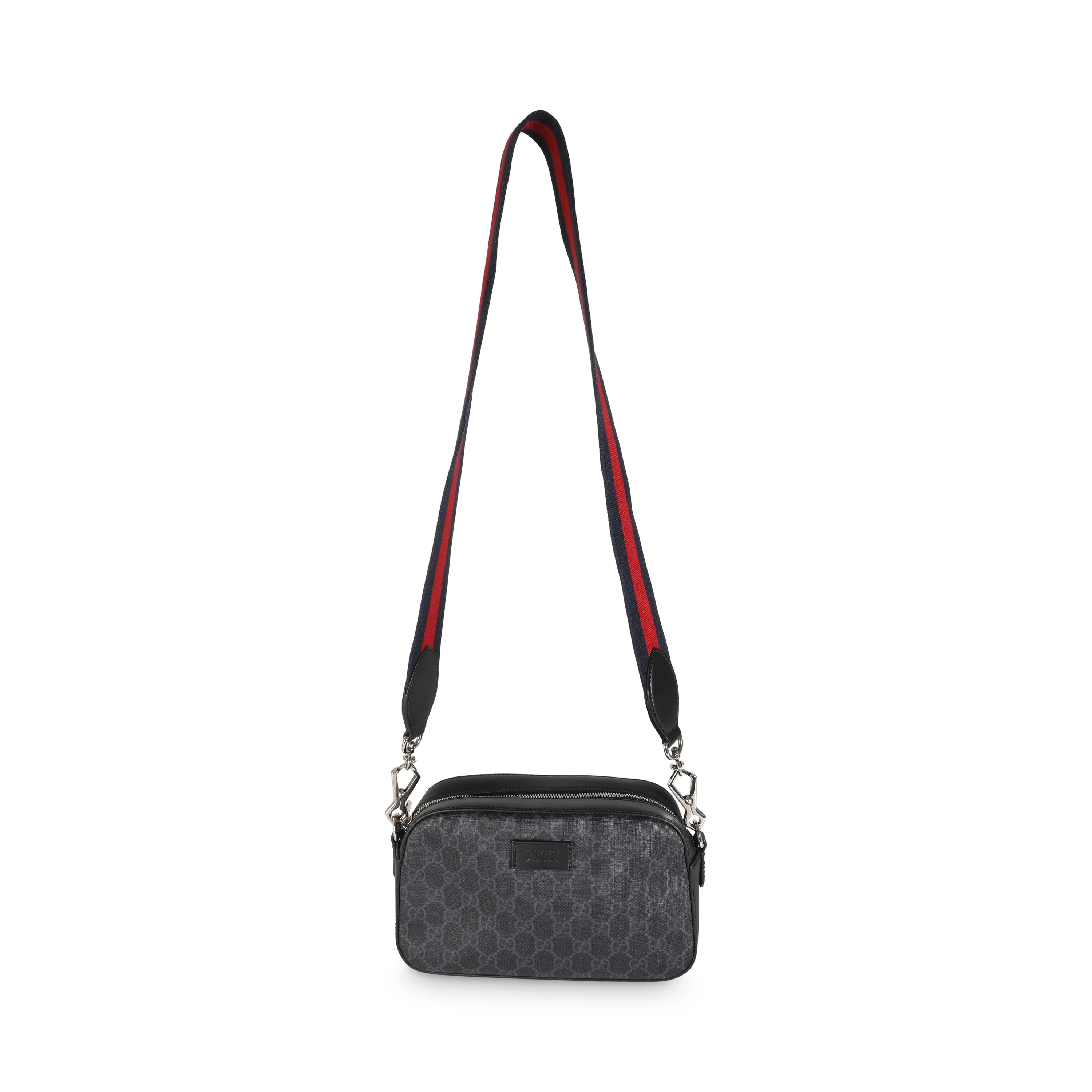 Black GG Supreme Monogram Web Camera Bag - Image 8