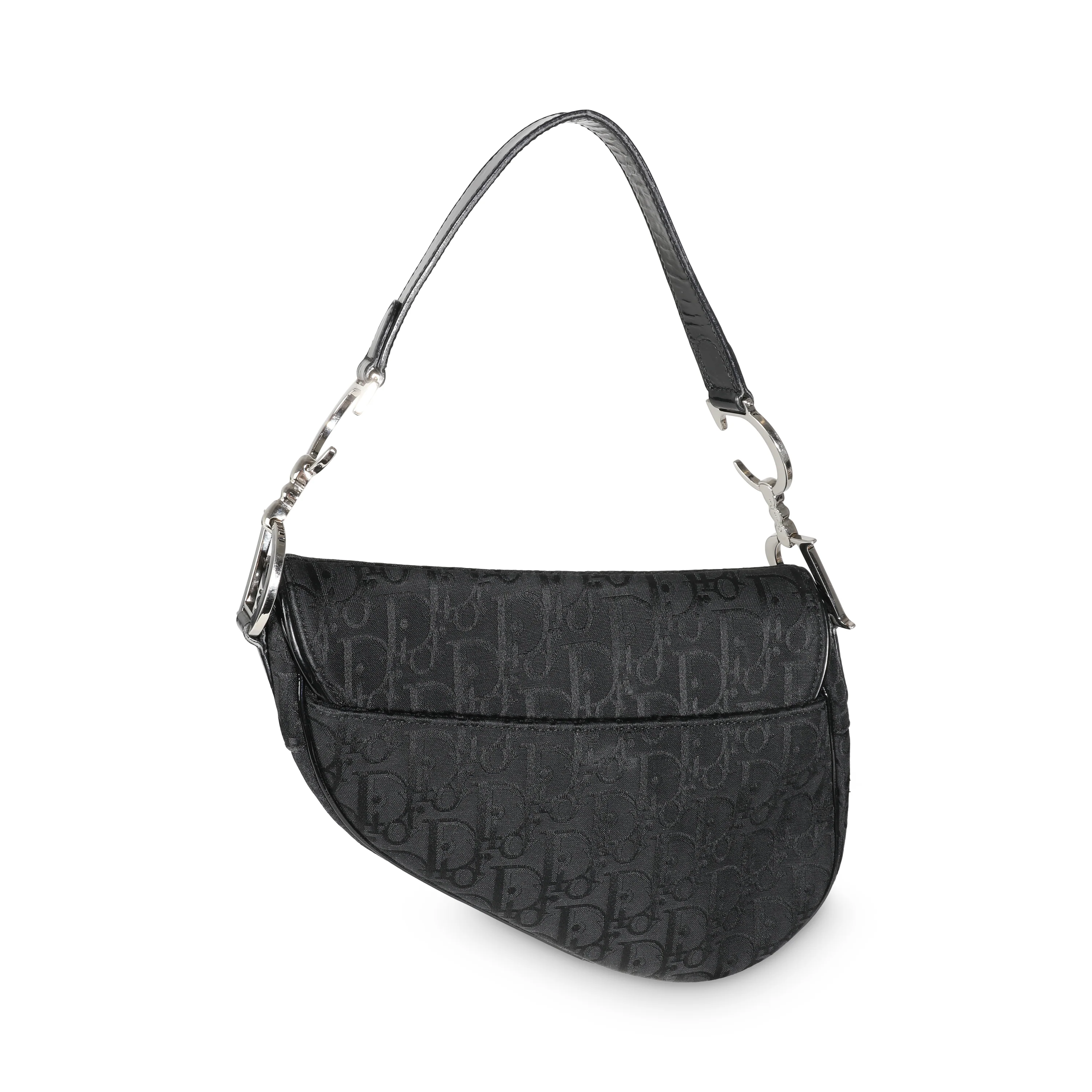 Black Diorissimo Canvas Medium Saddle Bag - Image 4