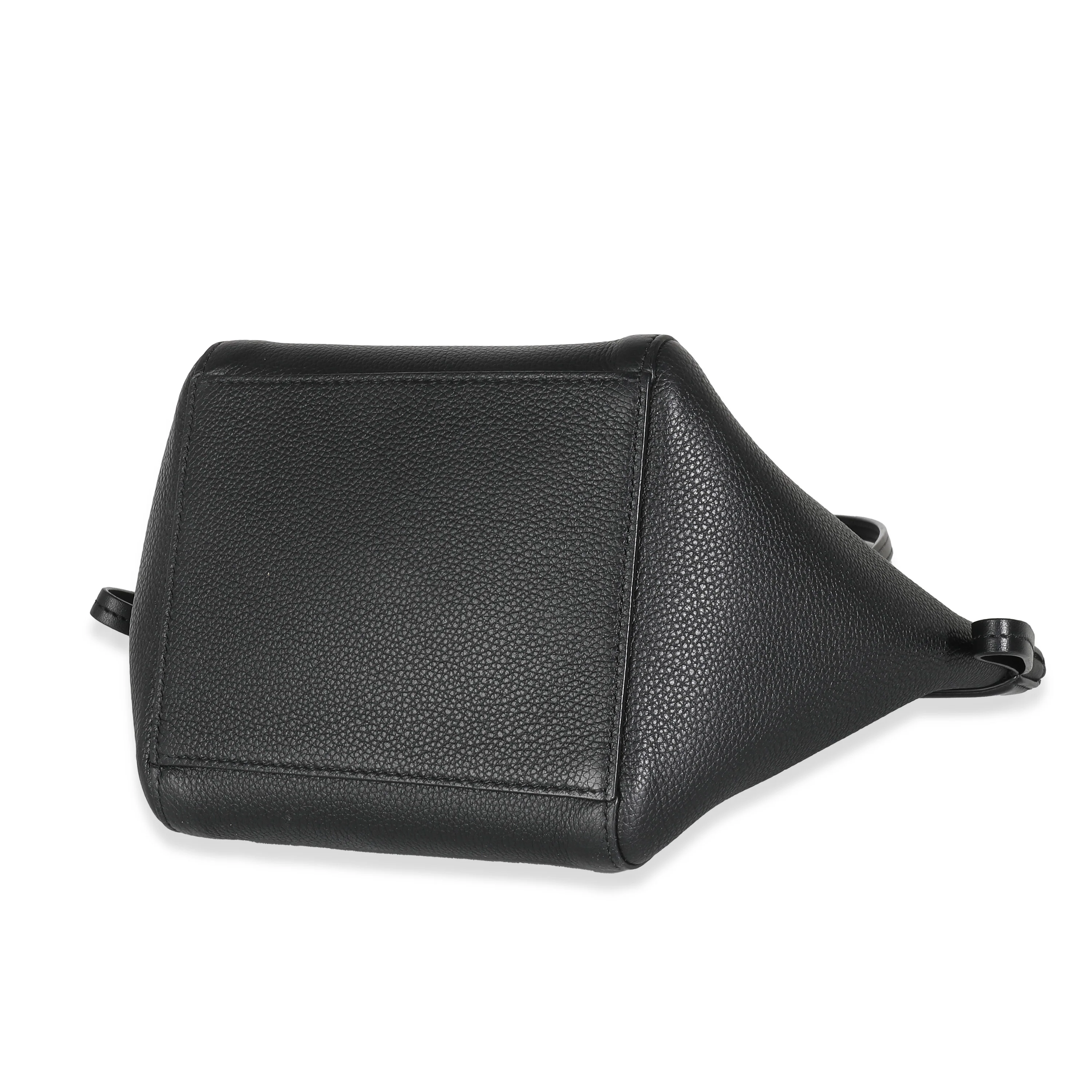 Black Vitello Mini Origami Tote - Image 7