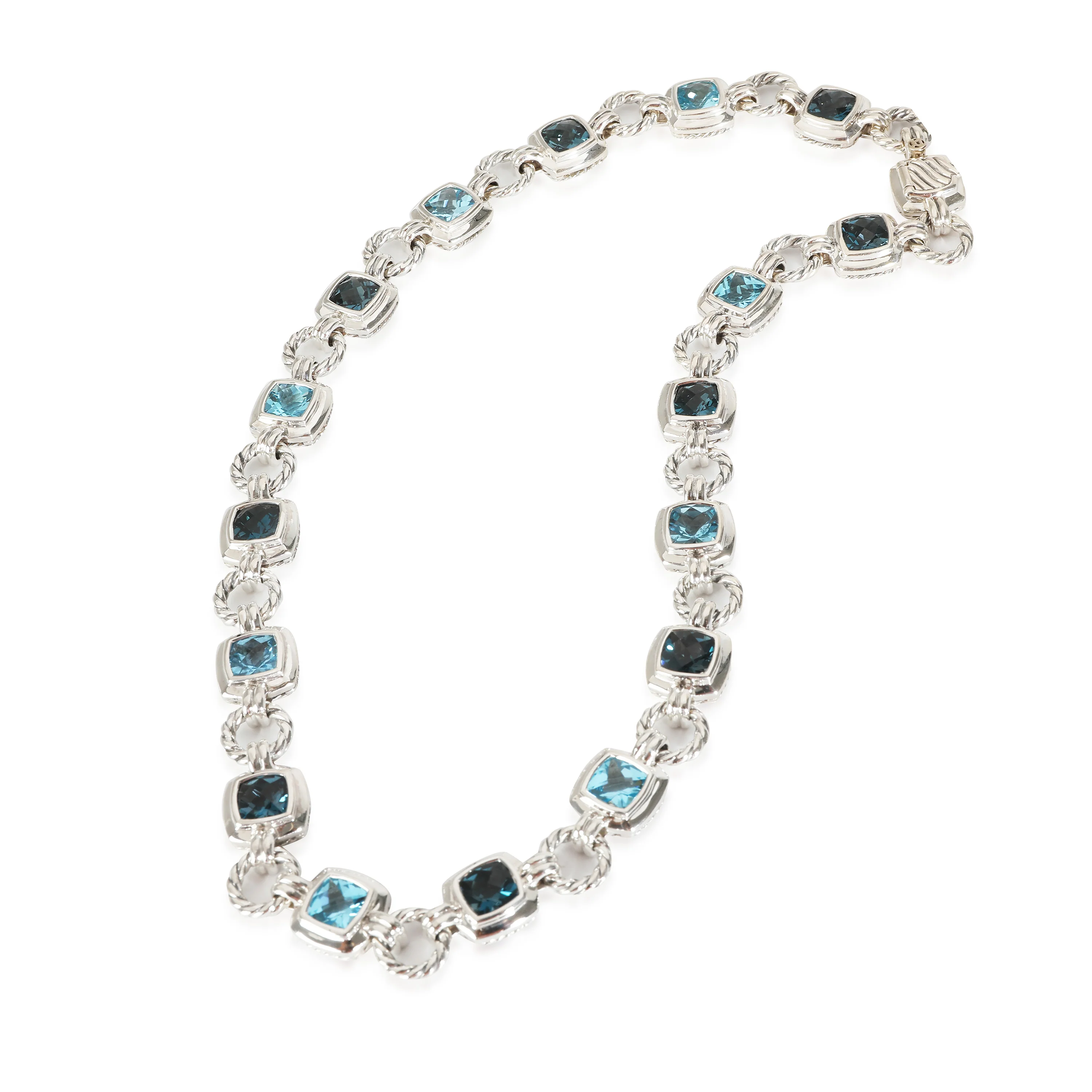 Chiclet Topaz Necklace in Sterling Silver - Image 2