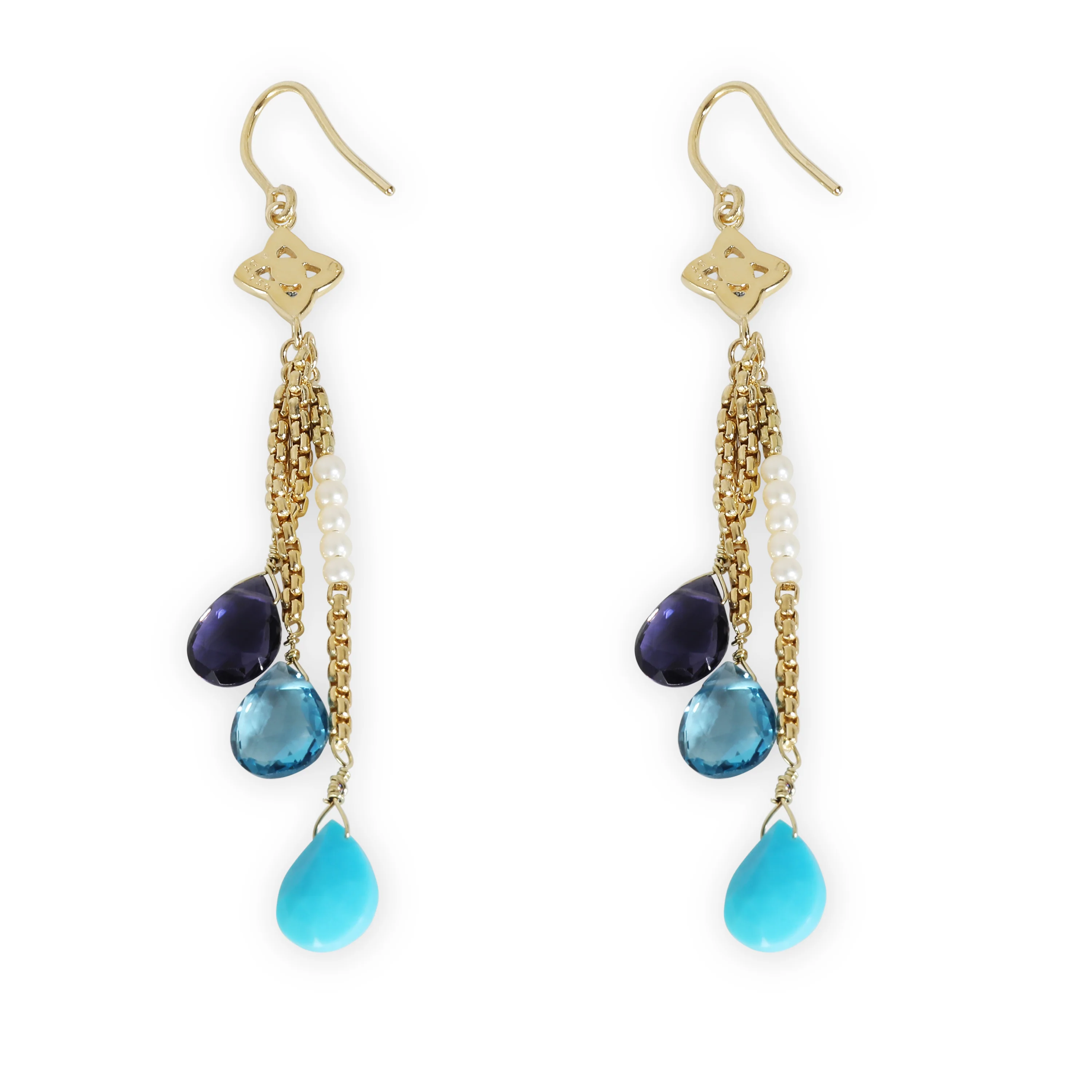 Quatrefoil Earring in 18k Yellow Gold - Image 4