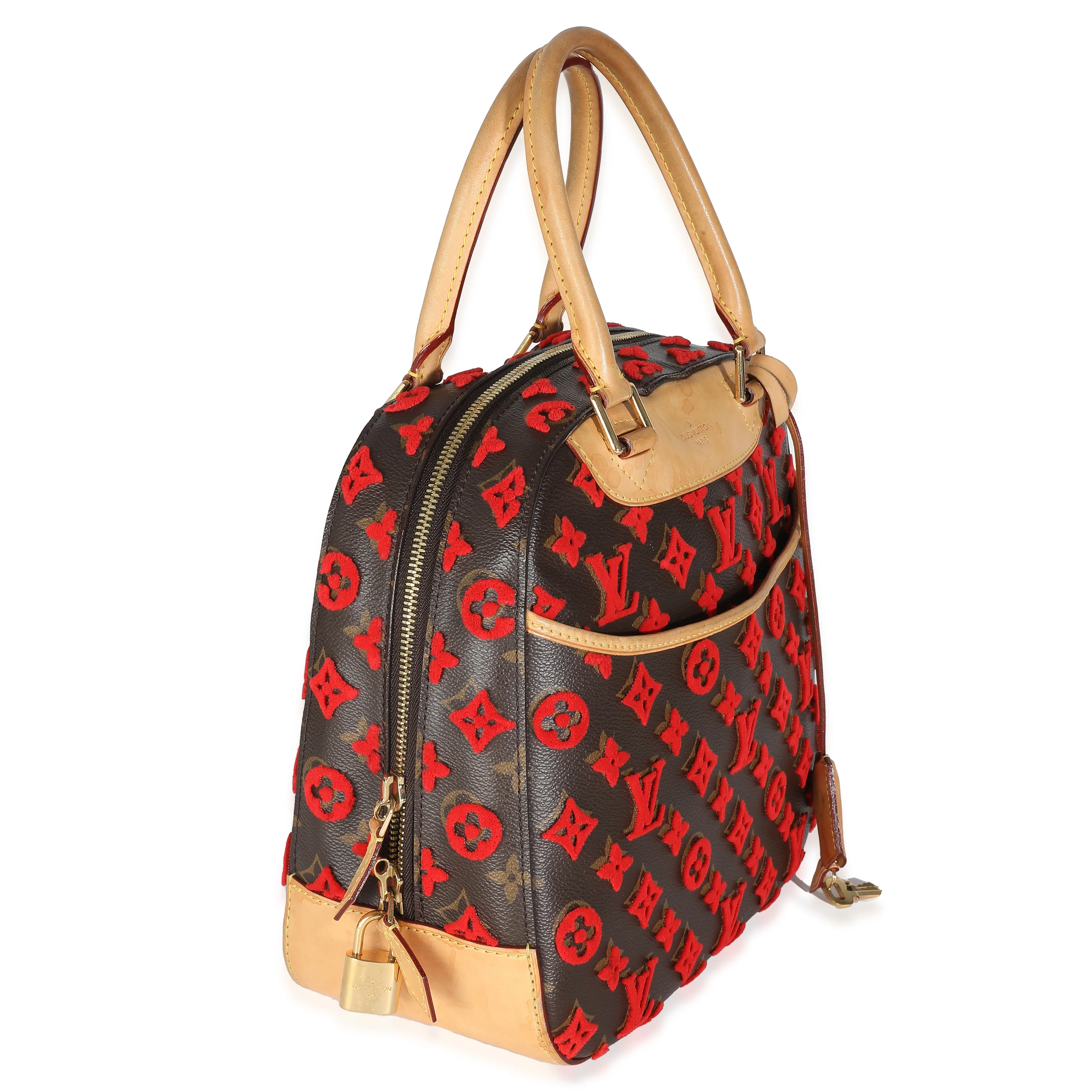 Red Tuffetage Monogram Canvas Deauville Cube - Image 2