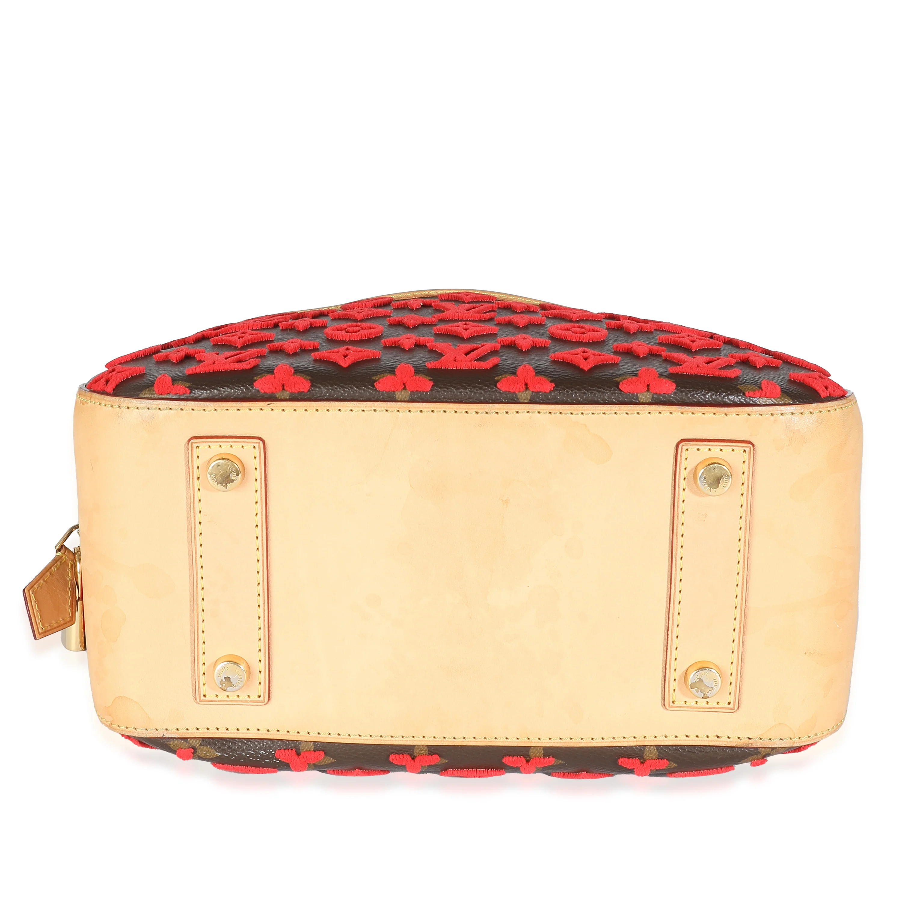 Red Tuffetage Monogram Canvas Deauville Cube - Image 5