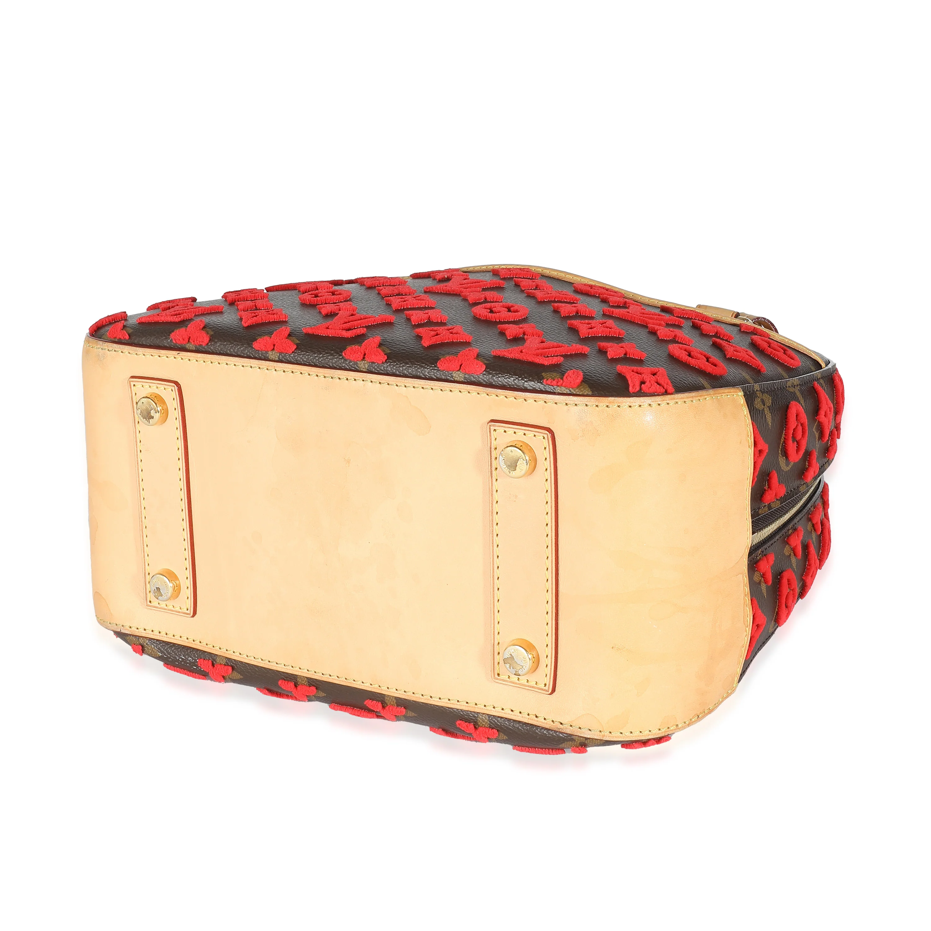 Red Tuffetage Monogram Canvas Deauville Cube - Image 7