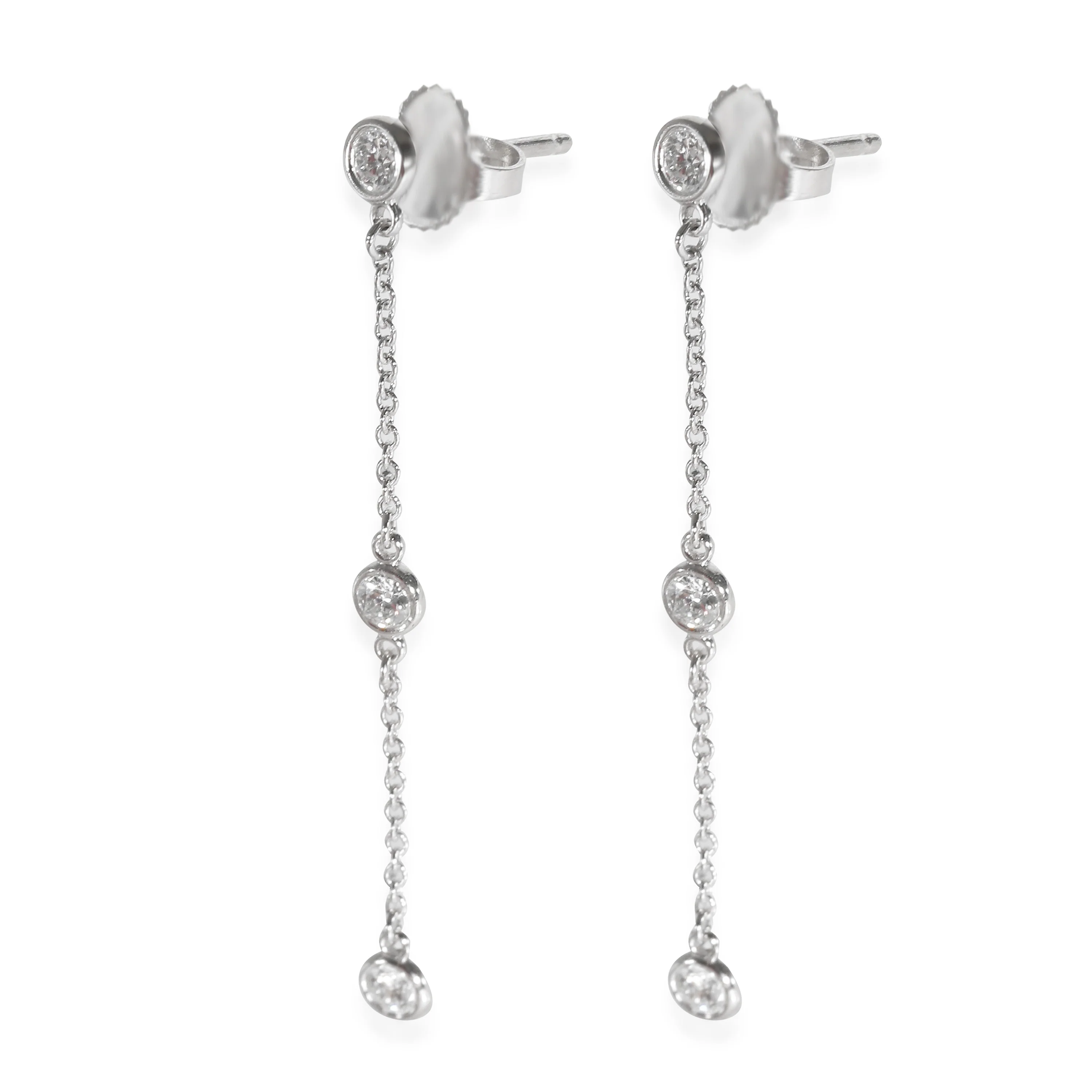 Elsa Peretti Earrings in Platinum 0.3 CTW - Image 2