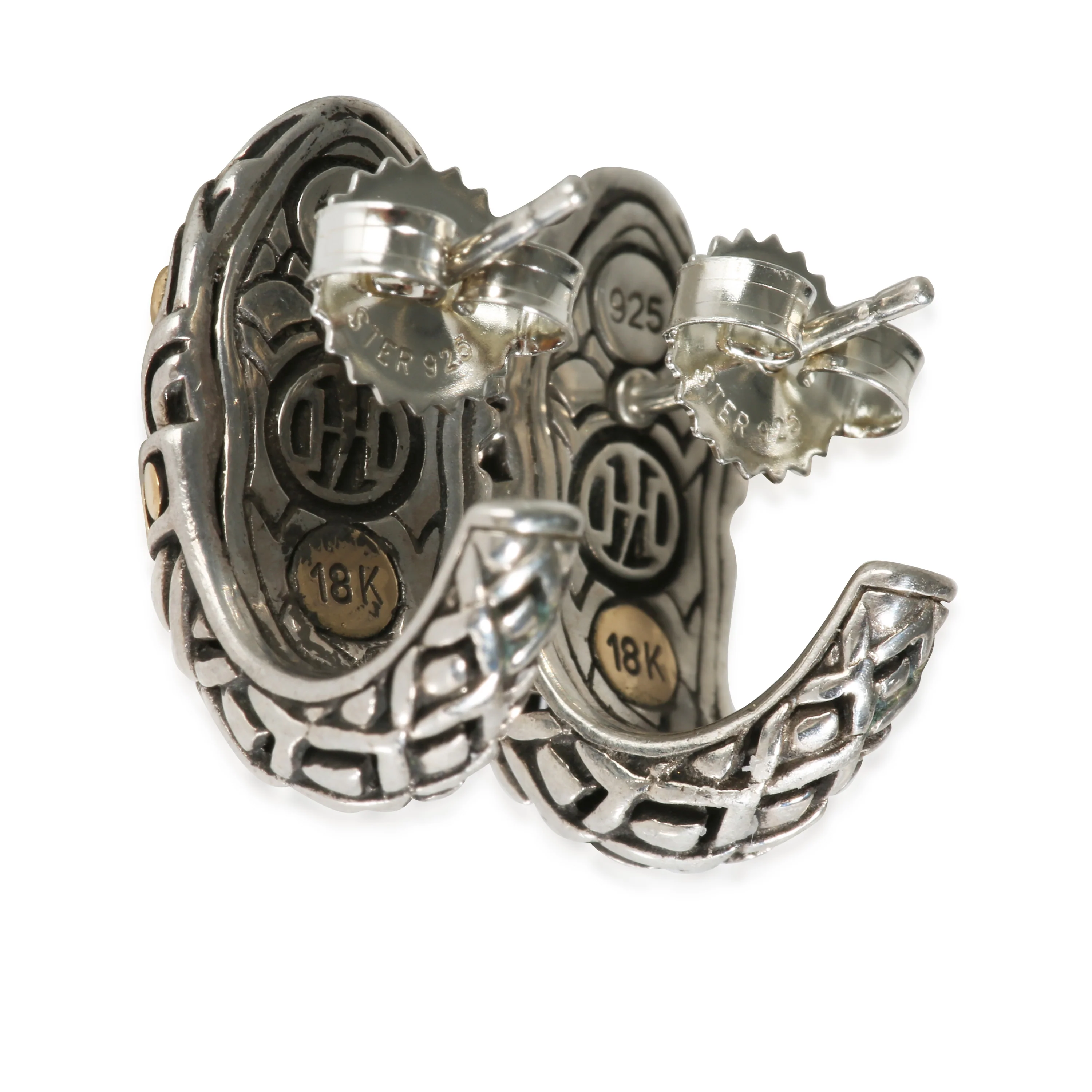 Naga Shrimp Earring 18K Yellow Gold & Sterling Silver - Image 3