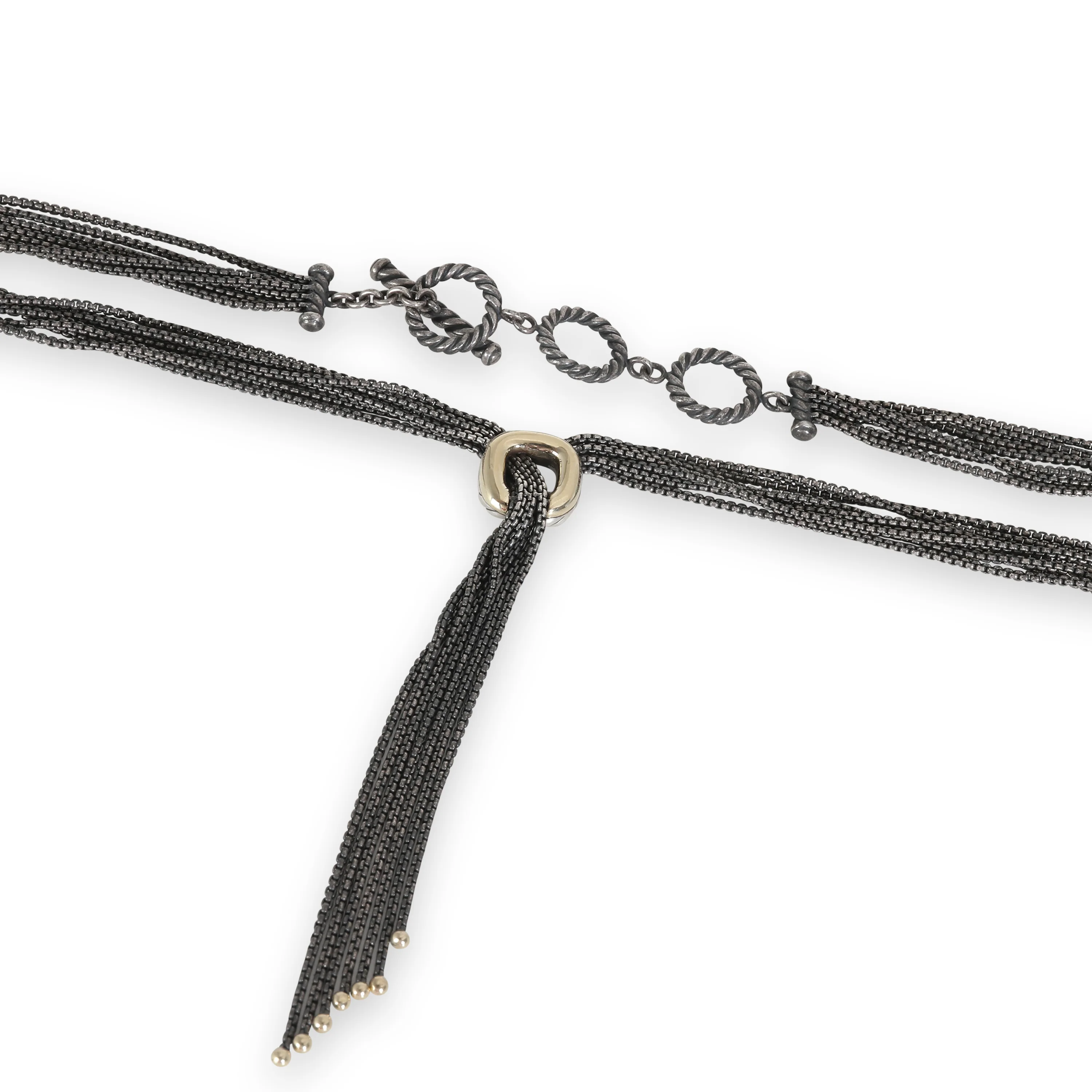 Fashion Necklace in 14k Yellow Gold/Sterling Silver - Image 2