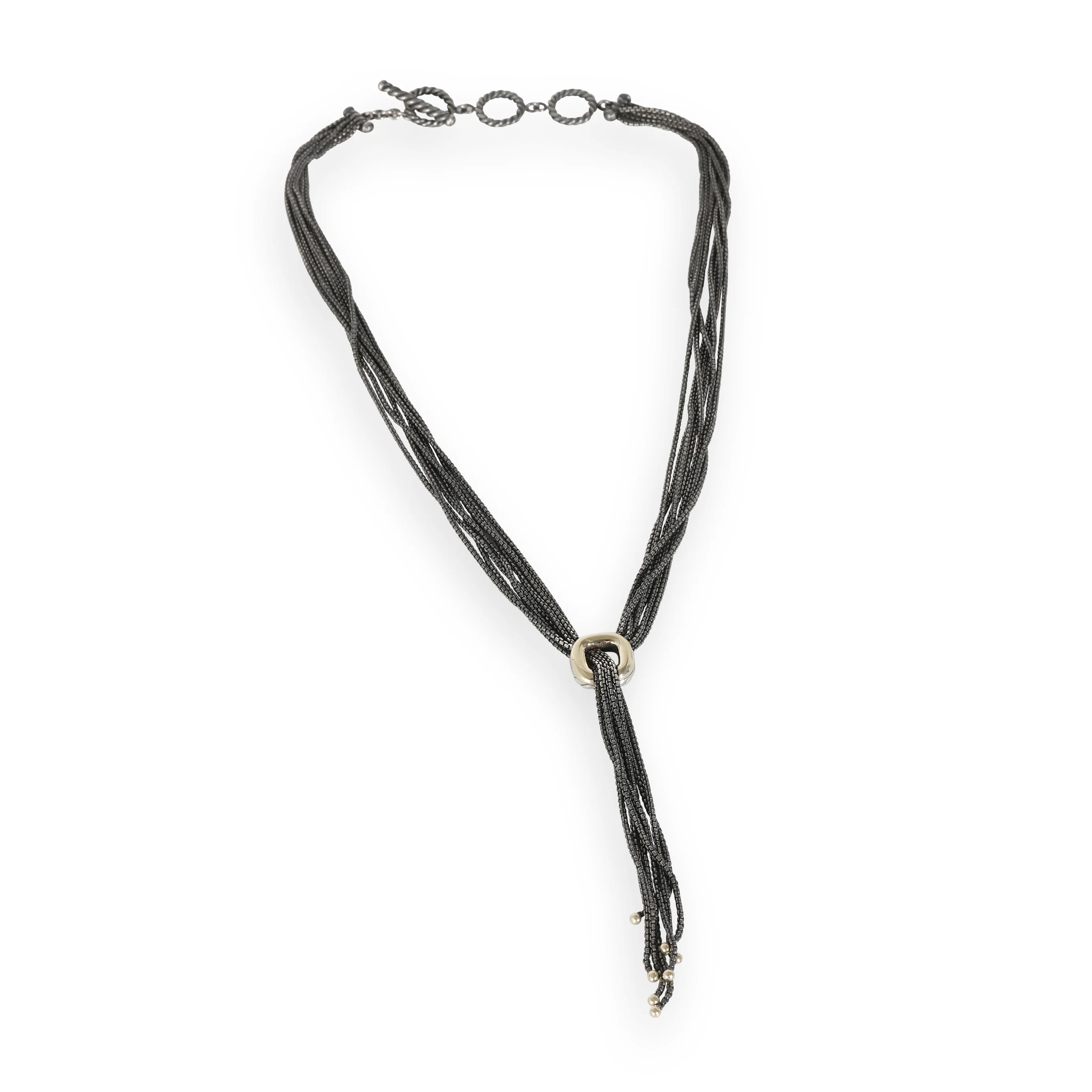 Fashion Necklace in 14k Yellow Gold/Sterling Silver - Image 3