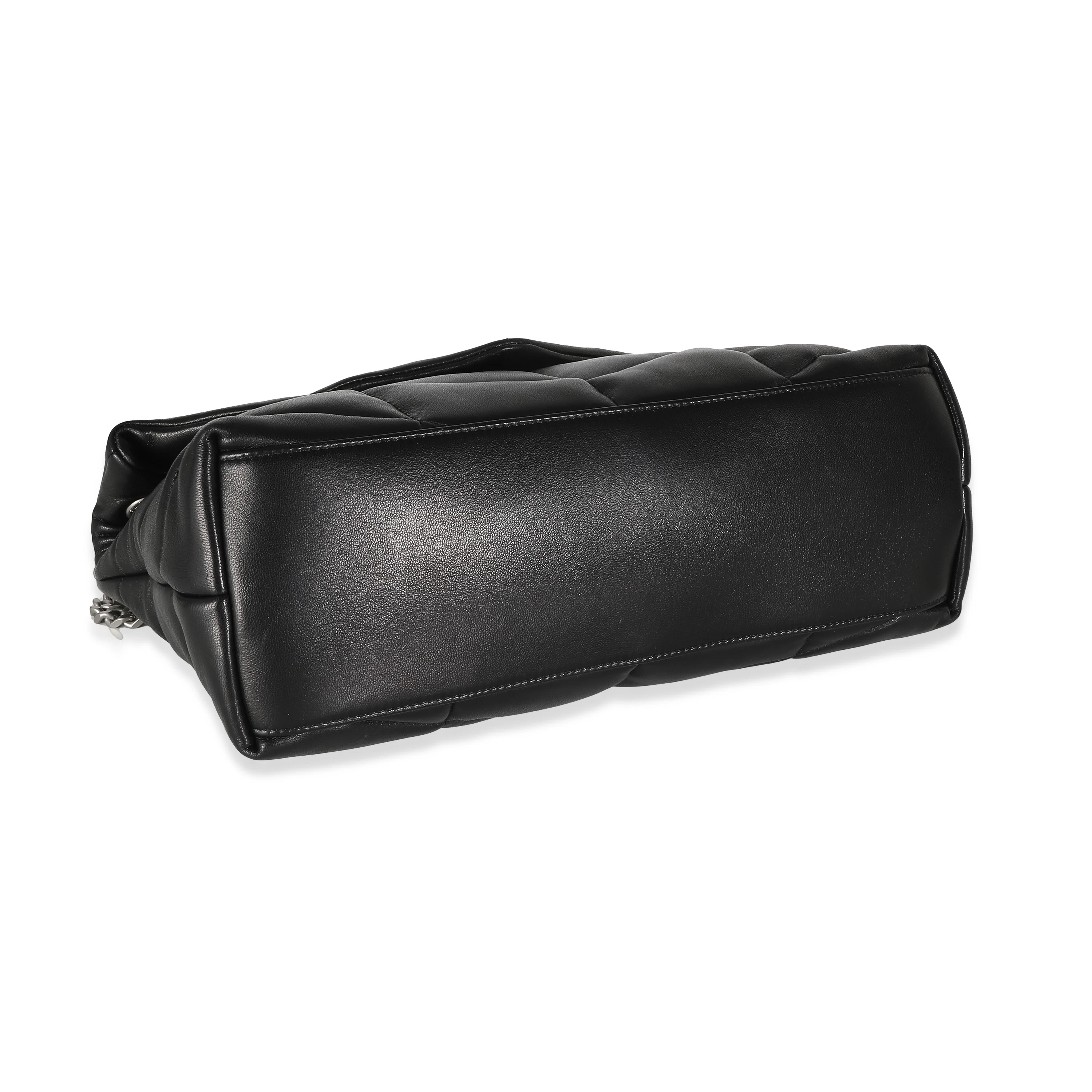Black Quilted Lambskin Medium Loulou Puffer - Image 6
