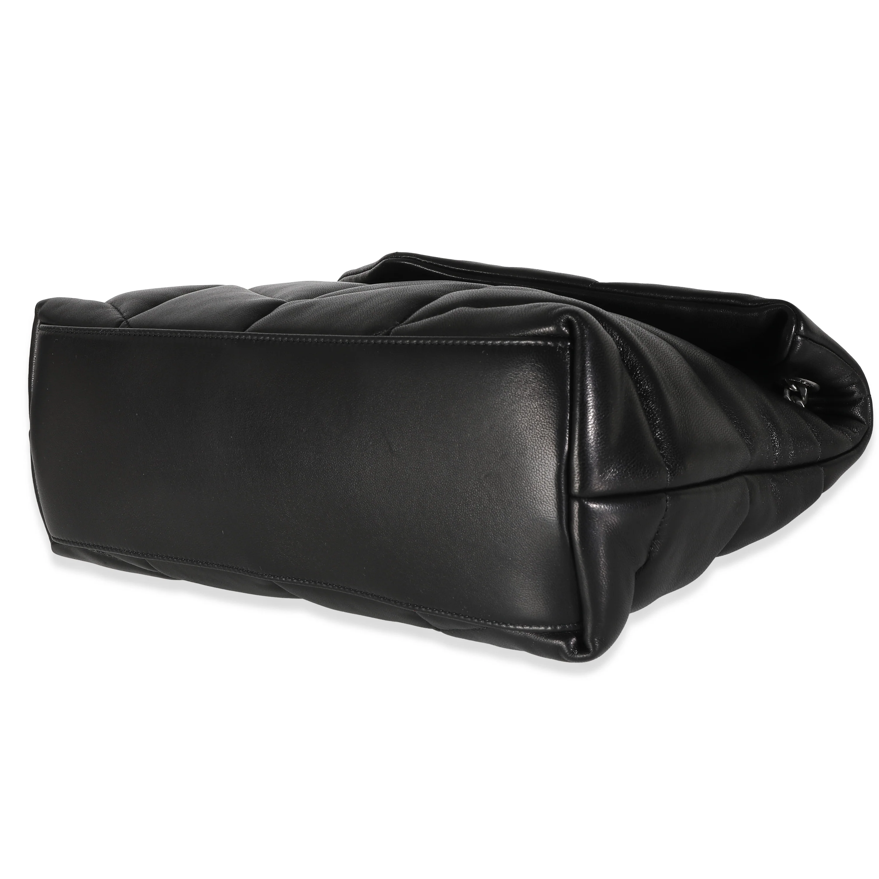 Black Quilted Lambskin Medium Loulou Puffer - Image 7