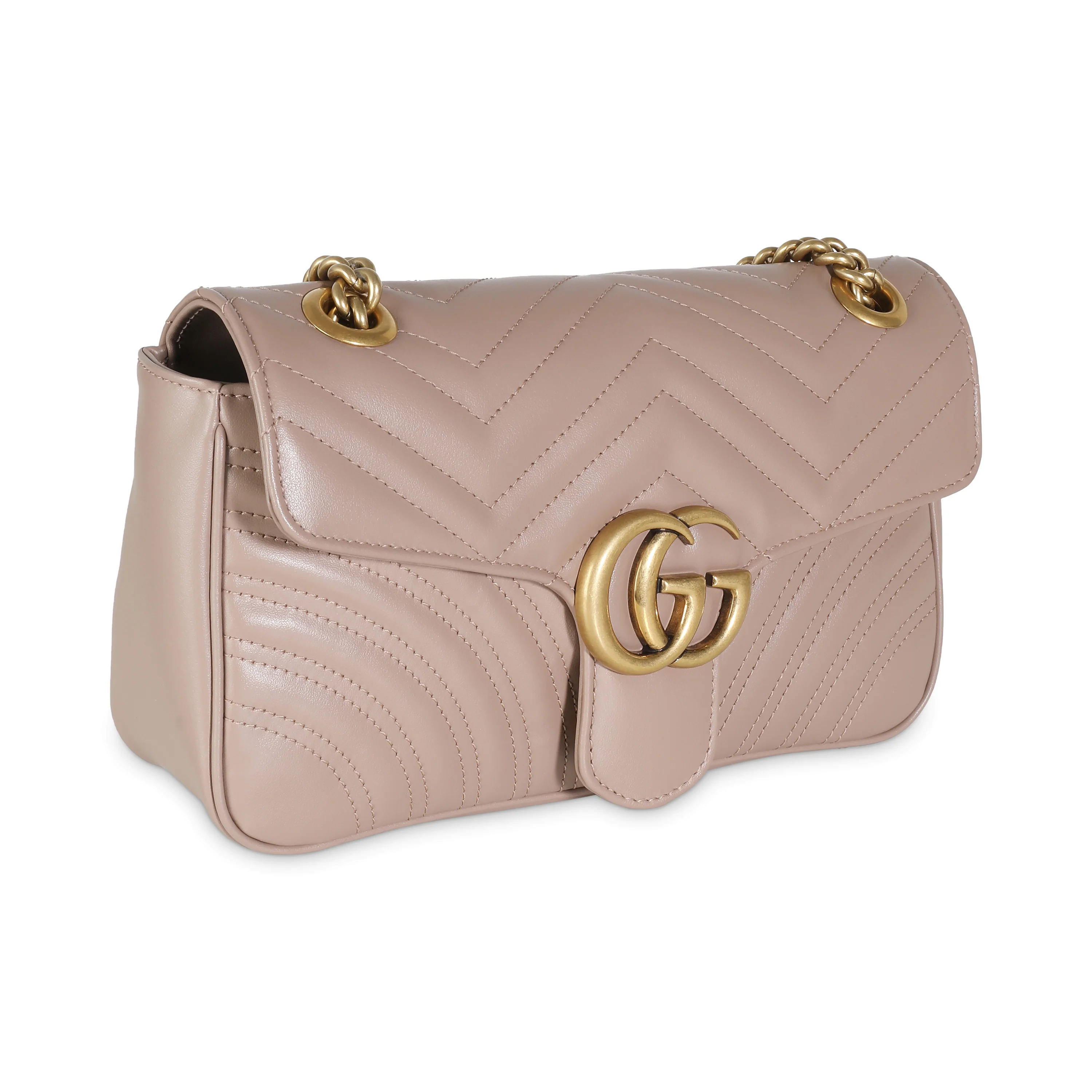 Dusty Pink Calfskin Matelasse Small GG Marmont Bag - Image 3