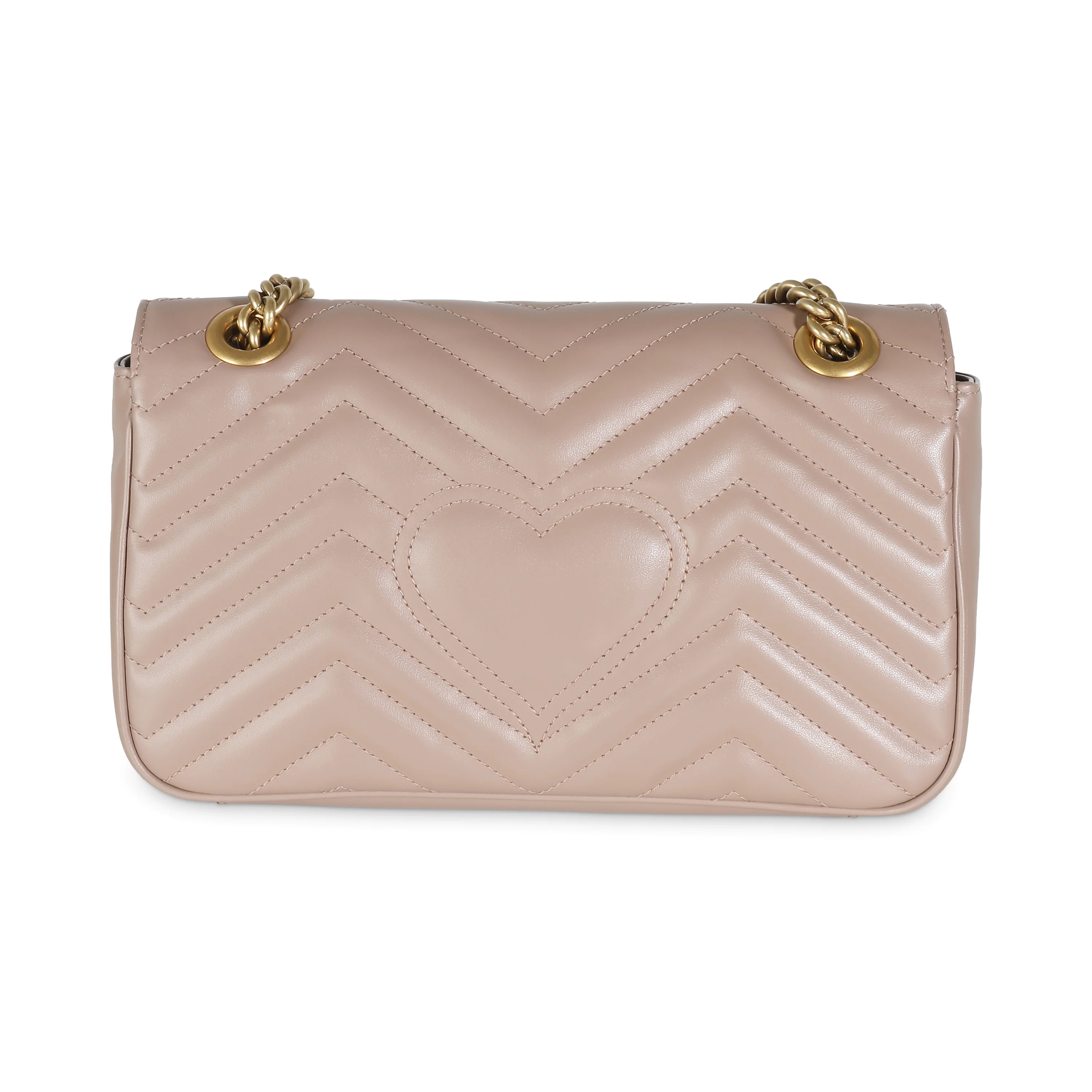 Dusty Pink Calfskin Matelasse Small GG Marmont Bag - Image 4
