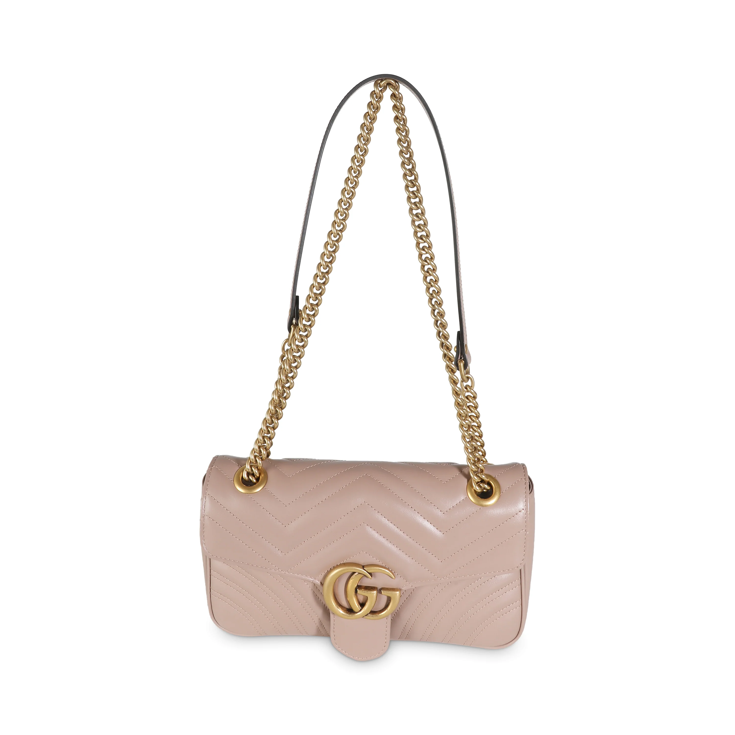 Dusty Pink Calfskin Matelasse Small GG Marmont Bag - Image 8