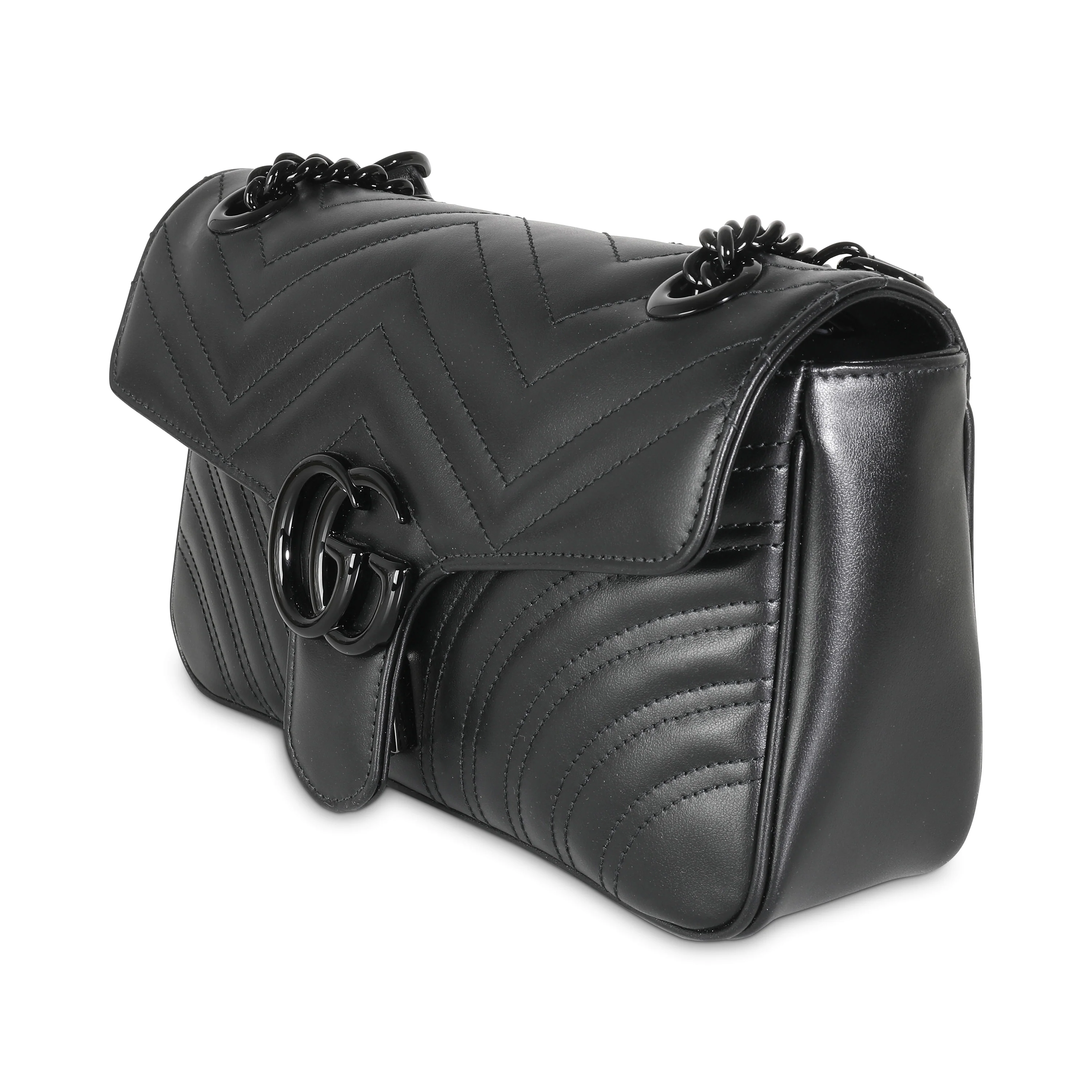 Black Calfskin Matelasse Small GG Marmont Bag - Image 2