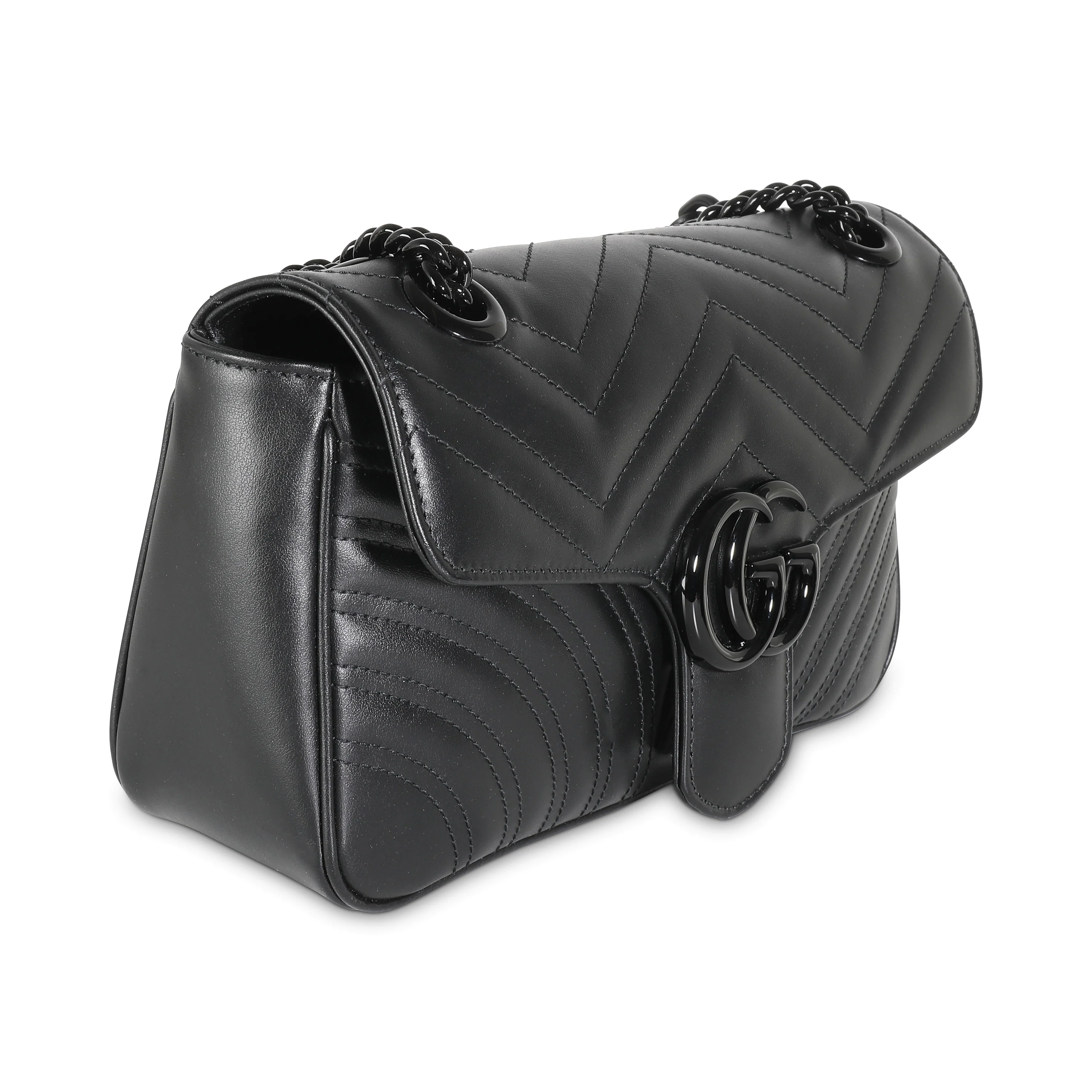 Black Calfskin Matelasse Small GG Marmont Bag - Image 3