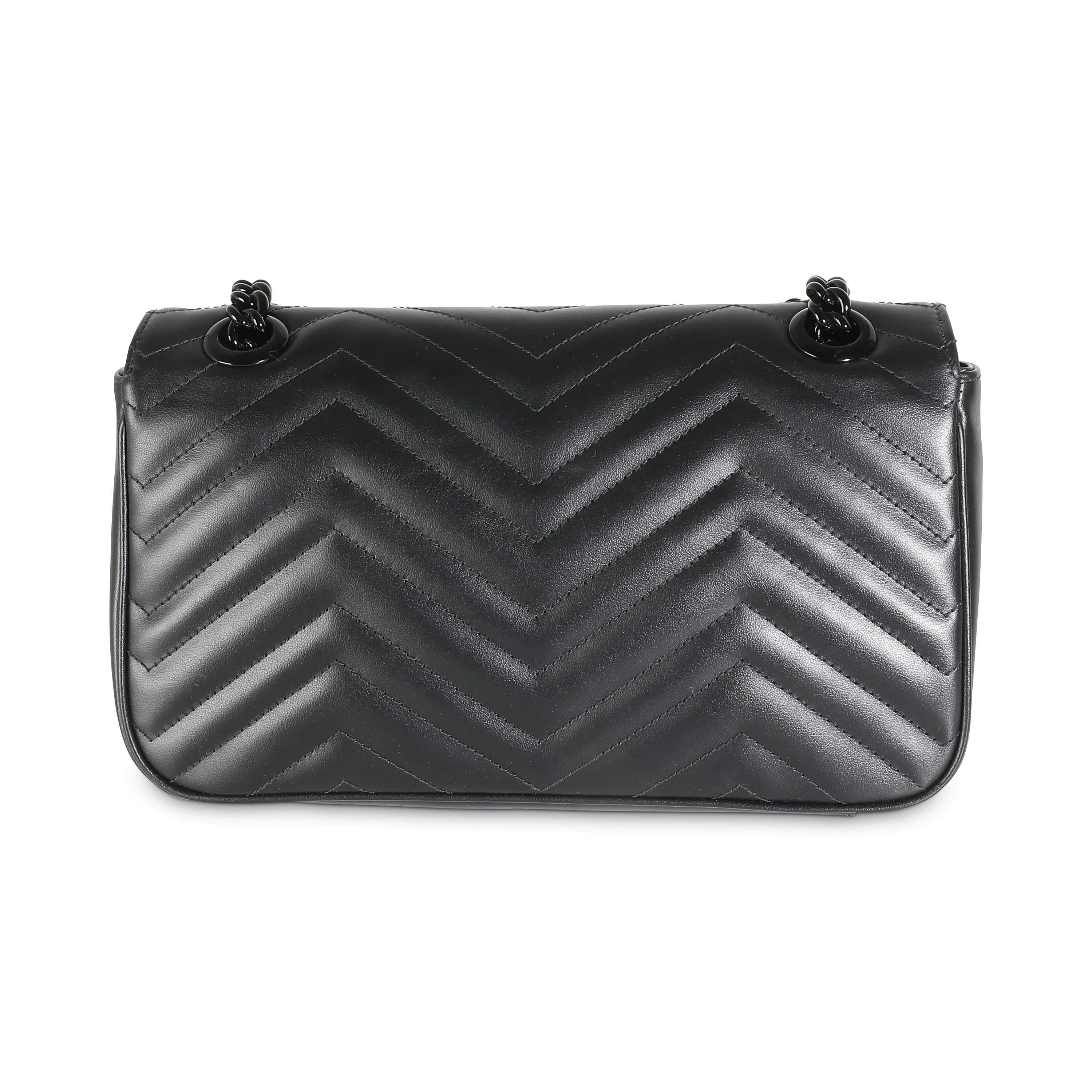 Black Calfskin Matelasse Small GG Marmont Bag - Image 4
