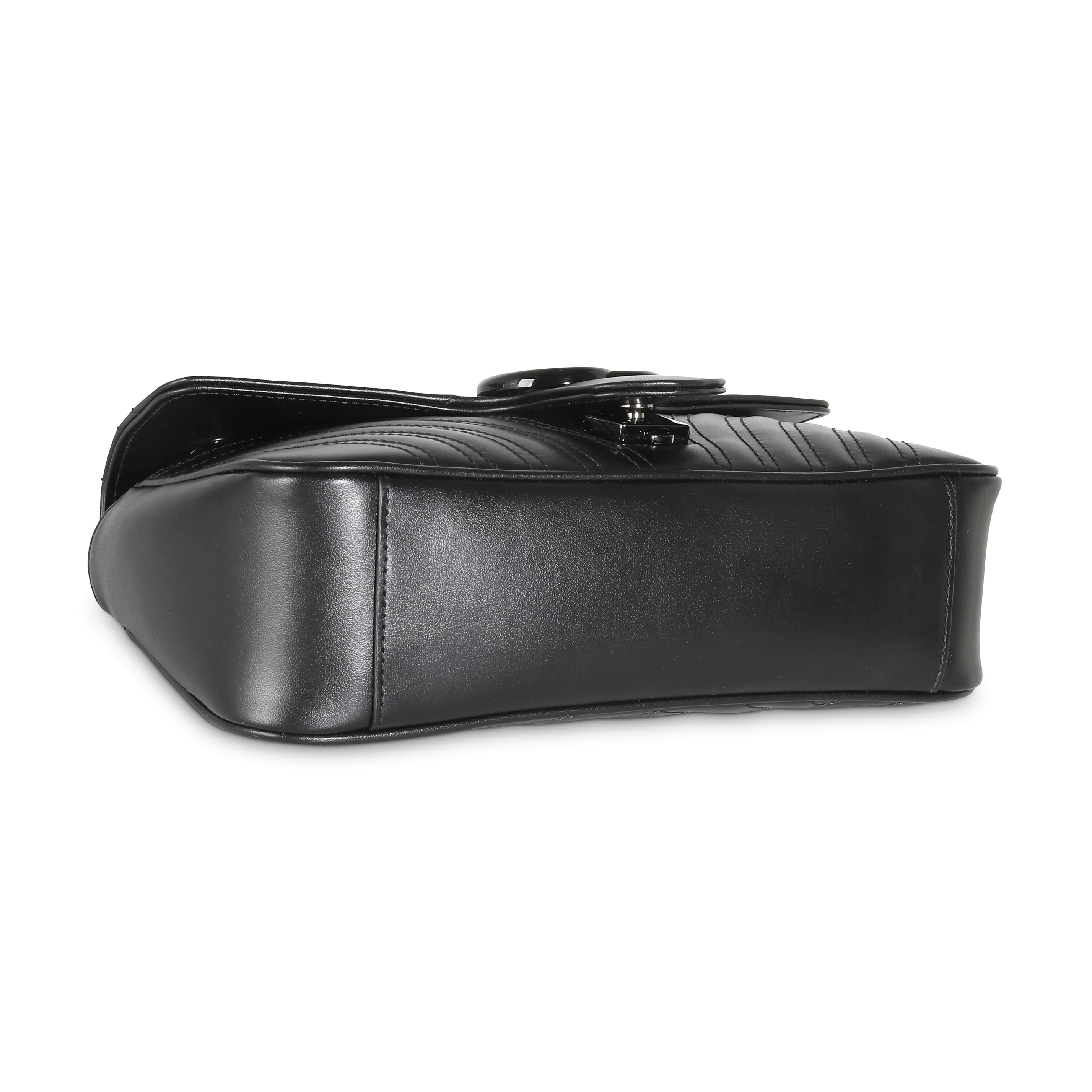 Black Calfskin Matelasse Small GG Marmont Bag - Image 6